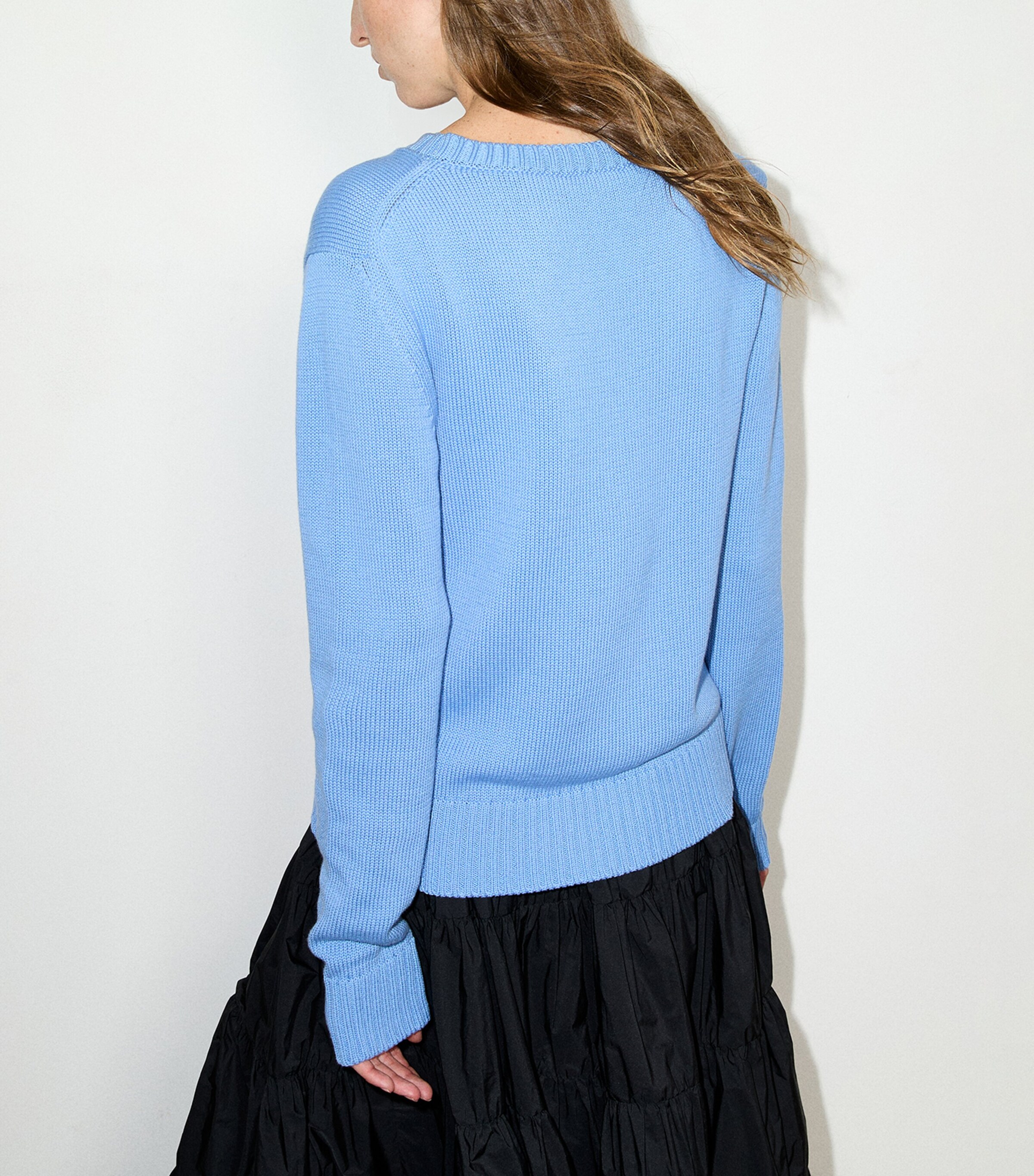 MAX&Co. Womens Cotton Slogan Sweater Sky Blue Image 3
