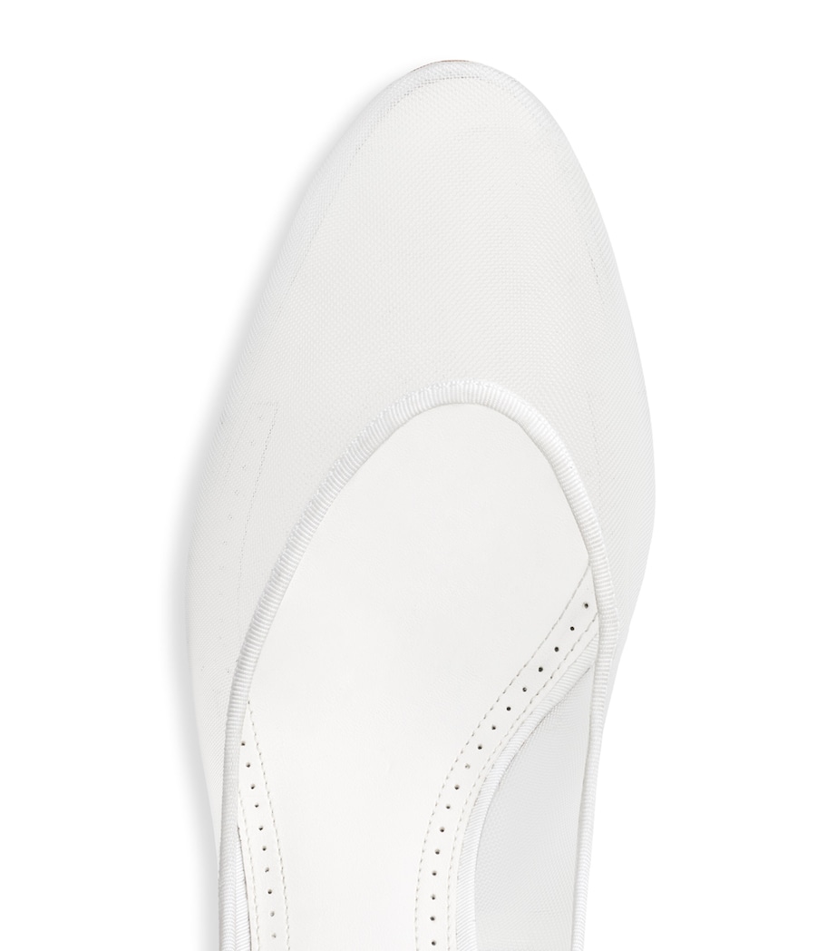 Alaïa Mesh Ankle-Strap Pumps 100 Optical White Image 4