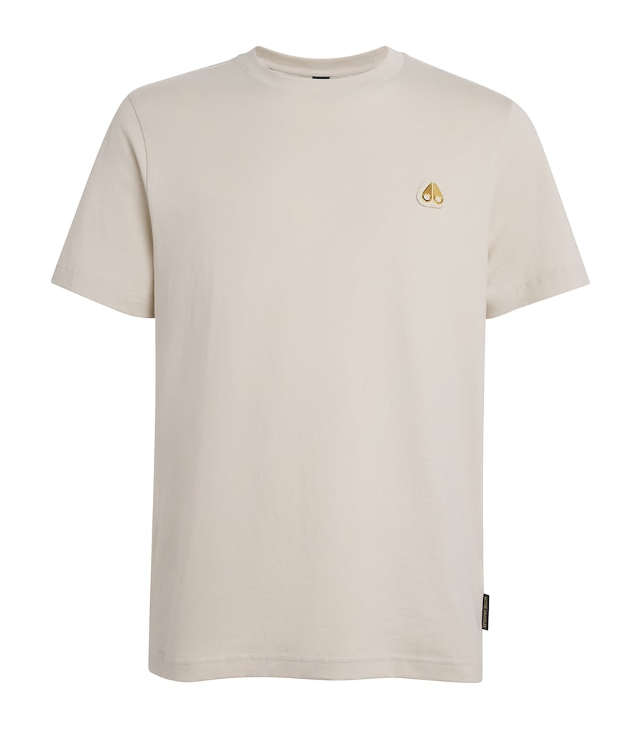 Moose Knuckles Mens Cotton Crescent T-Shirt Alabaster Image 1