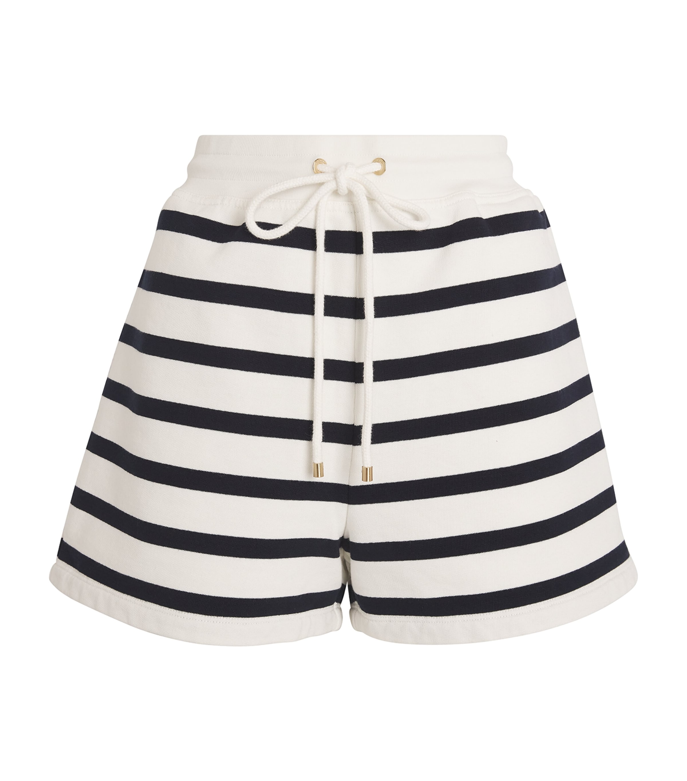 Frame Cotton-blend Striped Shorts In Navy