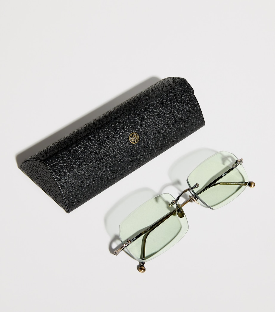 Rectangular Rimless Sunglasses M5004 ANTIQUE GOLD Image 4
