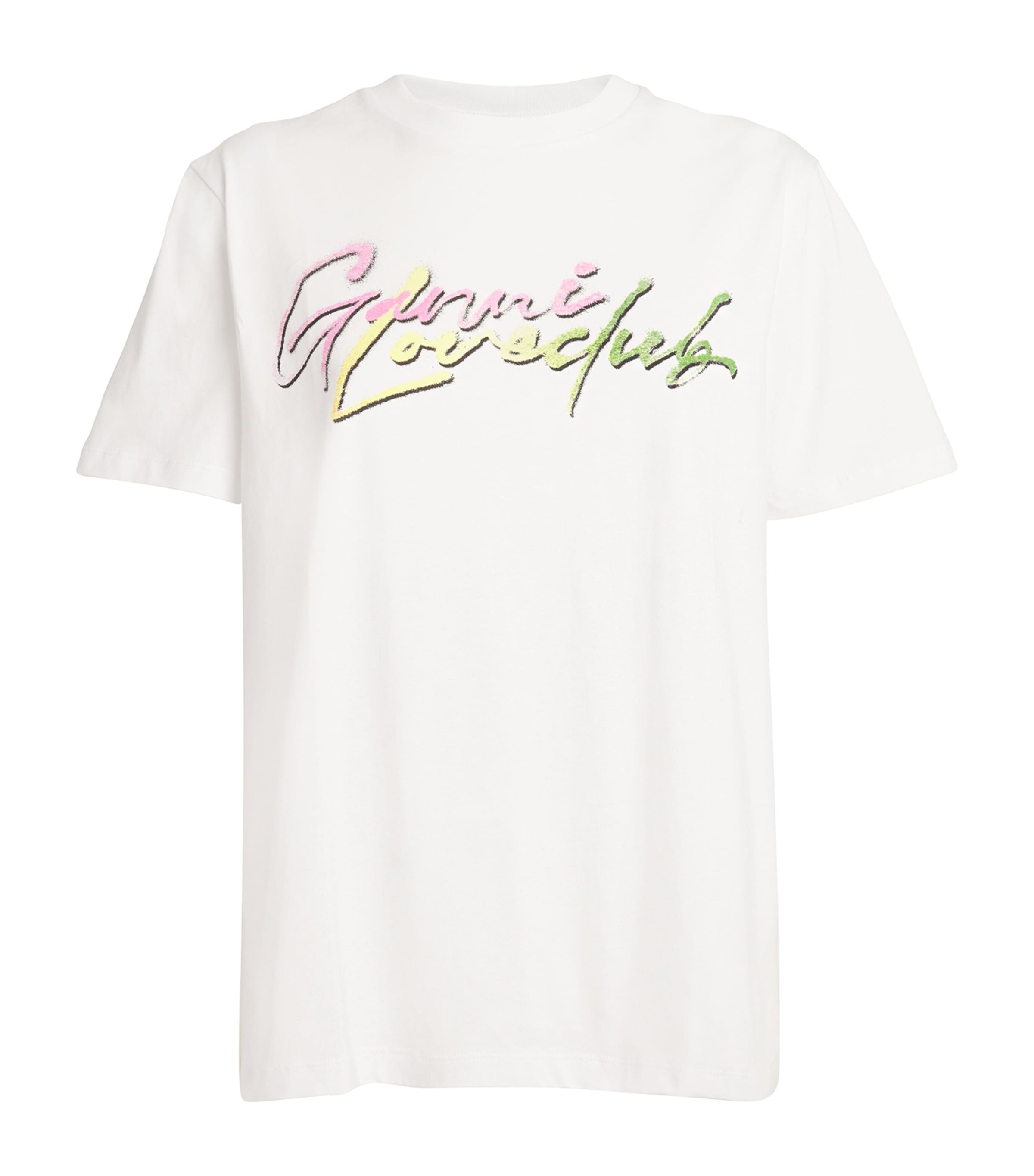 GANNI COTTON GANNI LOVE CLUB T-SHIRT 