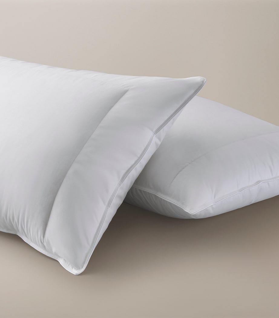 Firm Goose Down-Feather Pillow (50cm x 75cm) WHITE Image 2