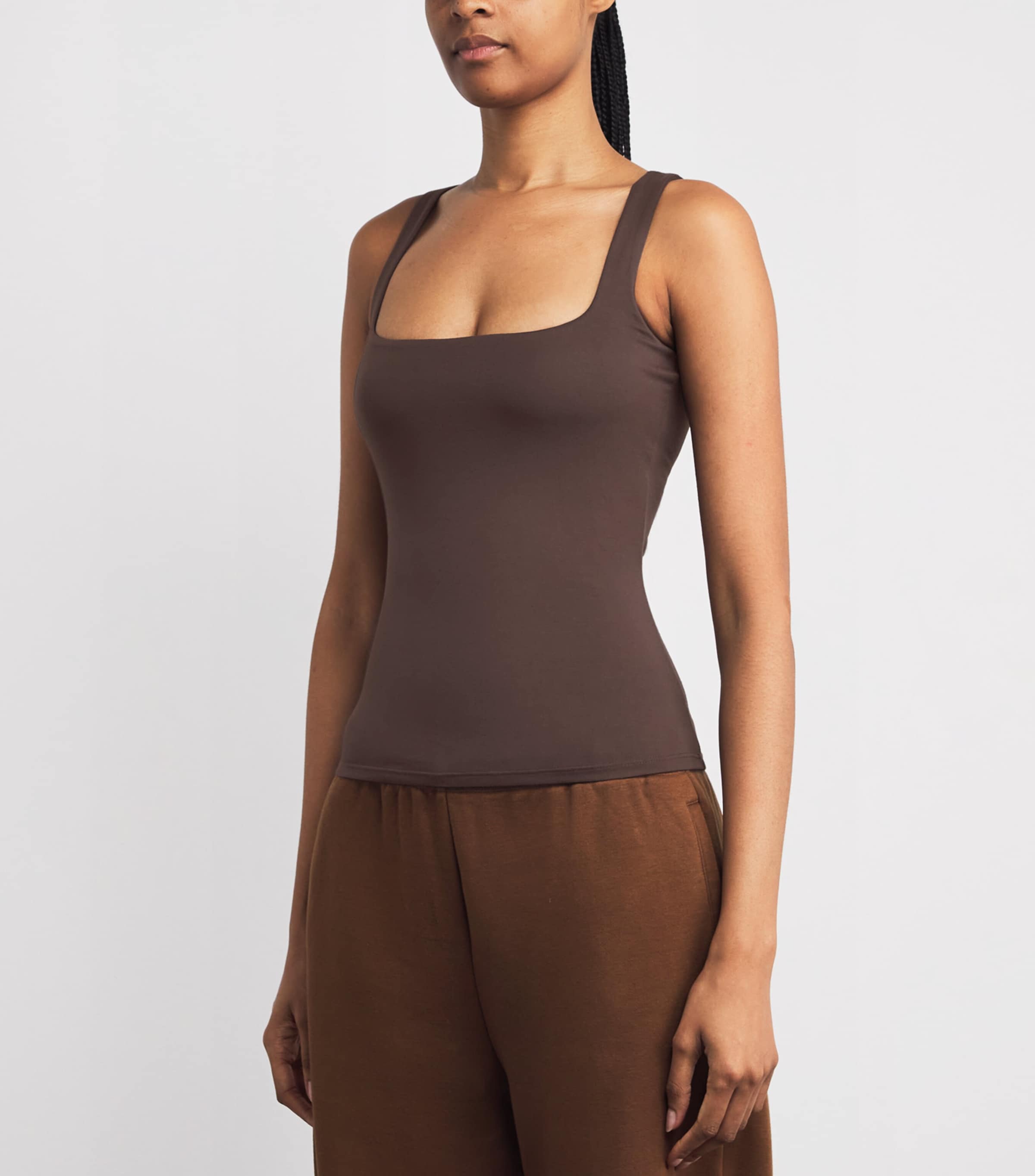 Smooth Layers Square-Neck Cami Top ESPRESSO Image 3