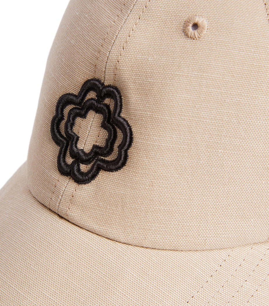 Cotton Logo Baseball Cap ECRU Image 4