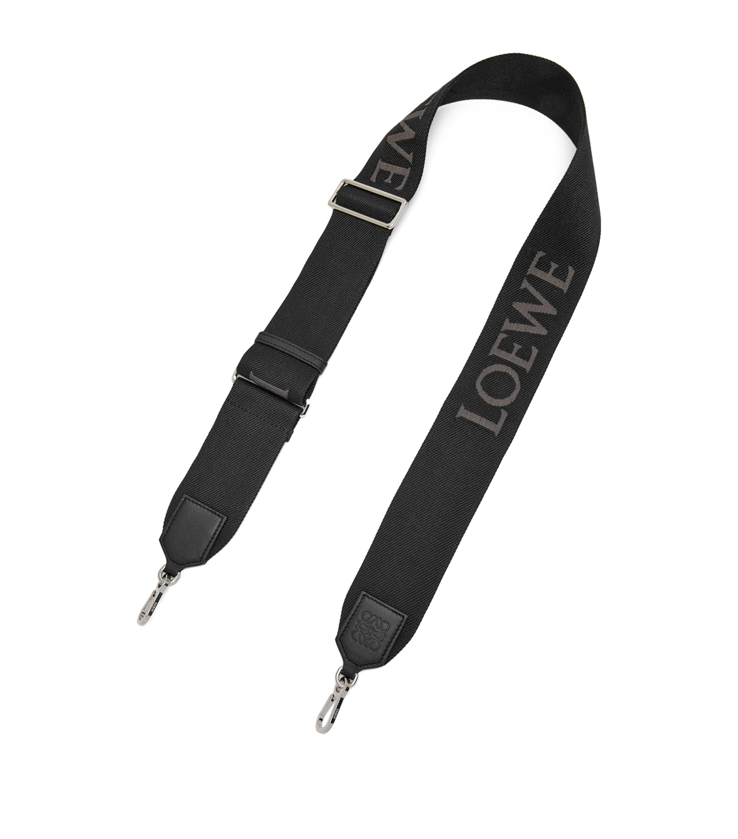 Loewe Anagram Cut-out Pocket In Classic Calfskin And Canvas In Black