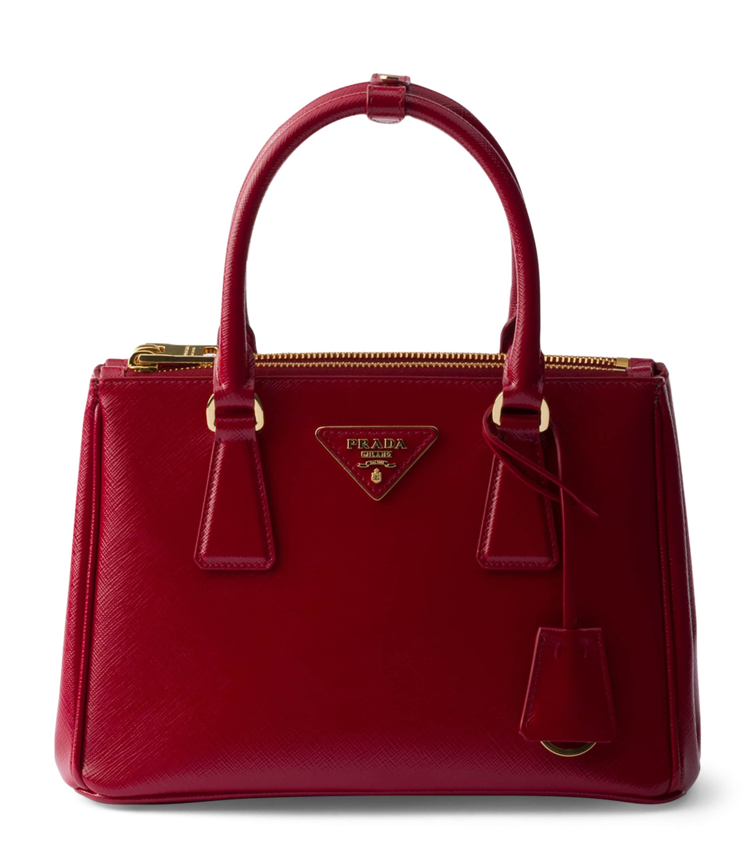Small Patent Saffiano Leather Galleria Top-Handle Bag F0E06 Image 1