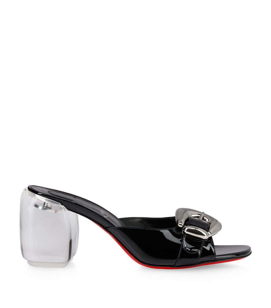 Minny Leather Heeled Mules 70 B439 Image 1