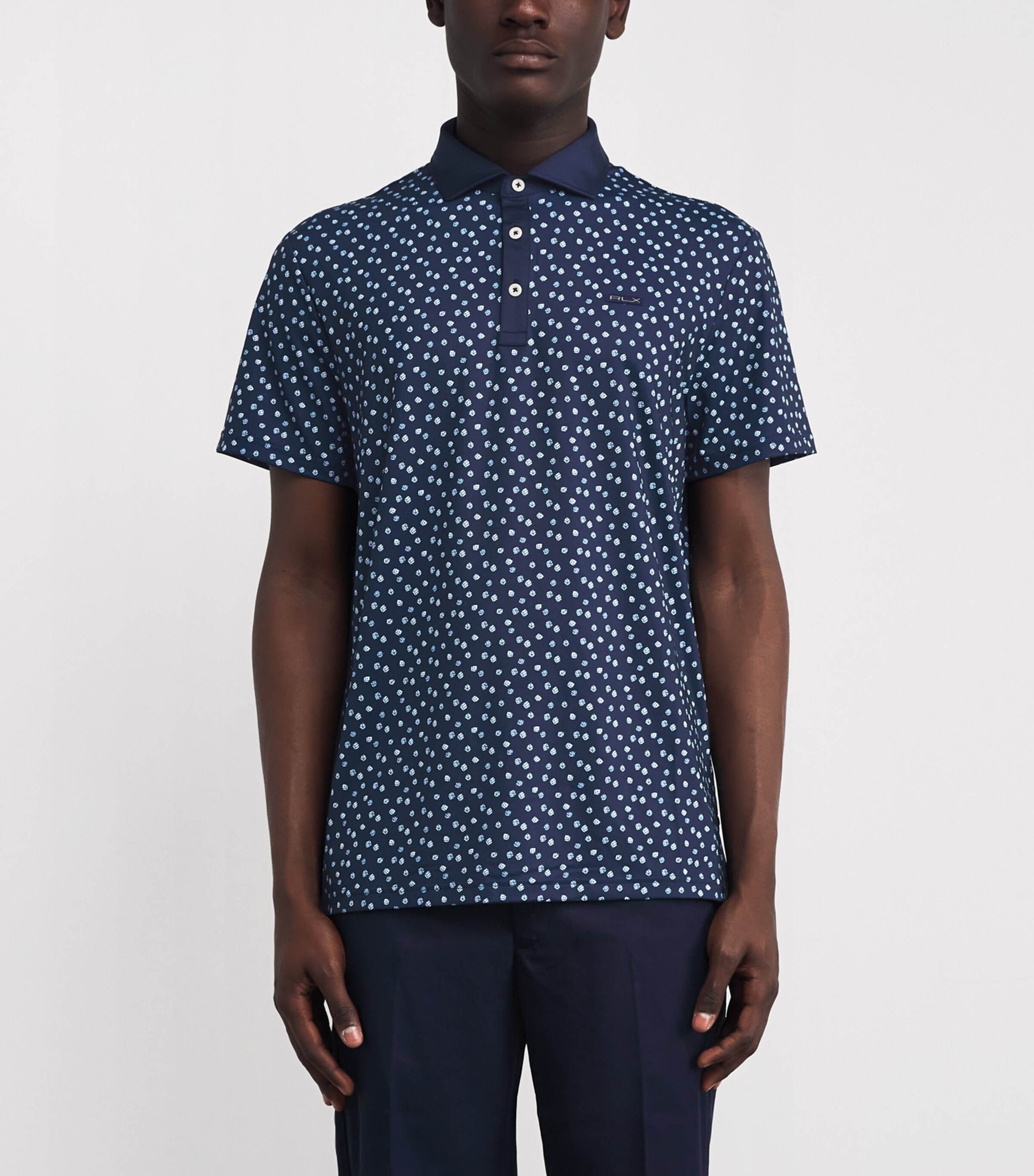 Printed Airflow Polo Shirt REFINED NAVY DICE Image 3
