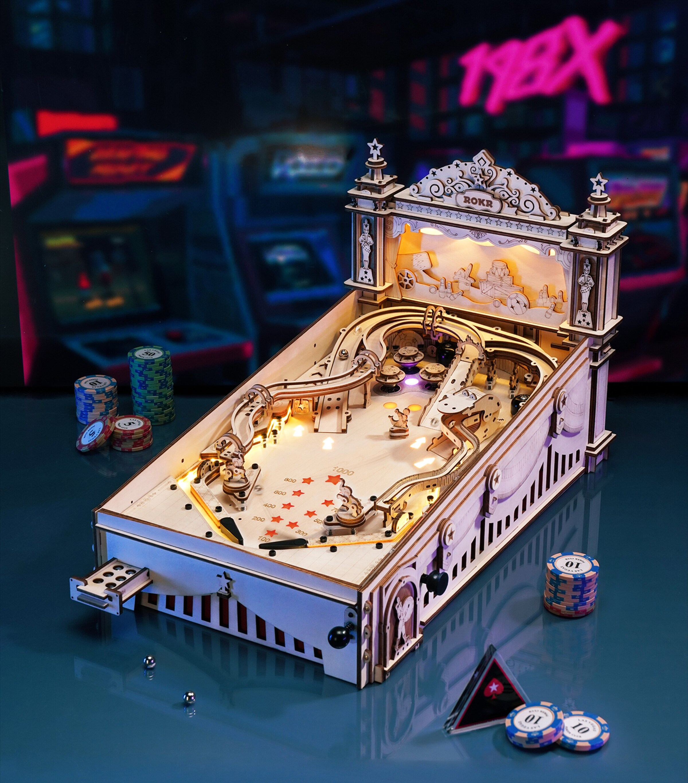 Pinball Machine 3D Puzzle MULTI Image 2
