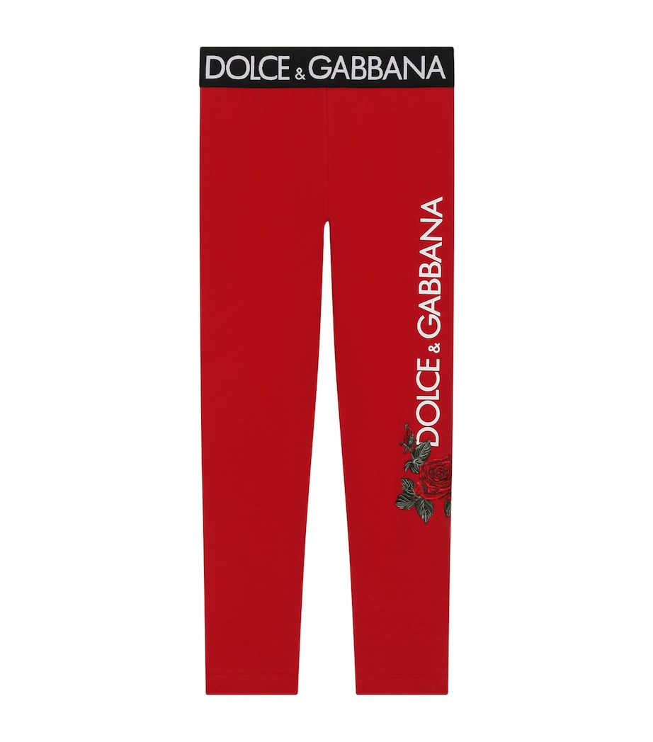 Dolce&Gabbana Kids Logo Print Leggings (2-6 Years) Medium Bord Image 1