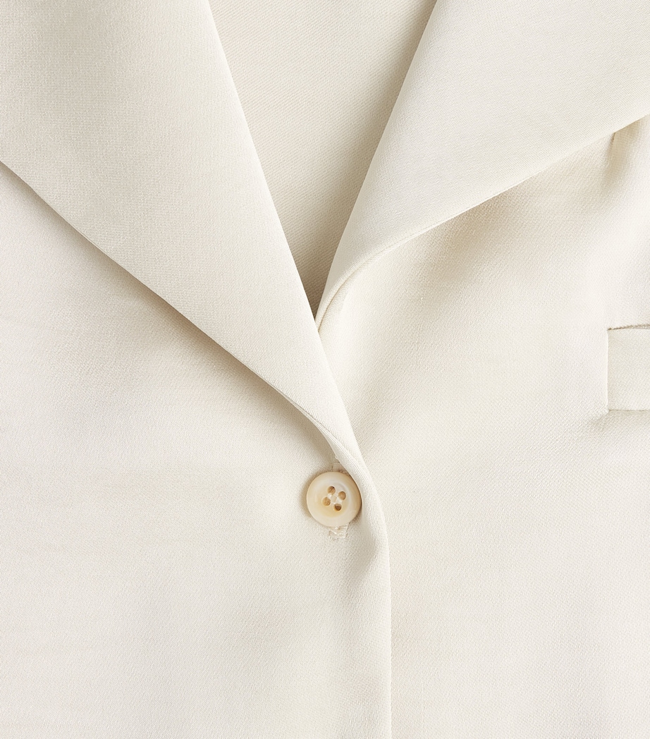 Claudie Pierlot Womens Satin Cropped Shirt Vanilla Image 6