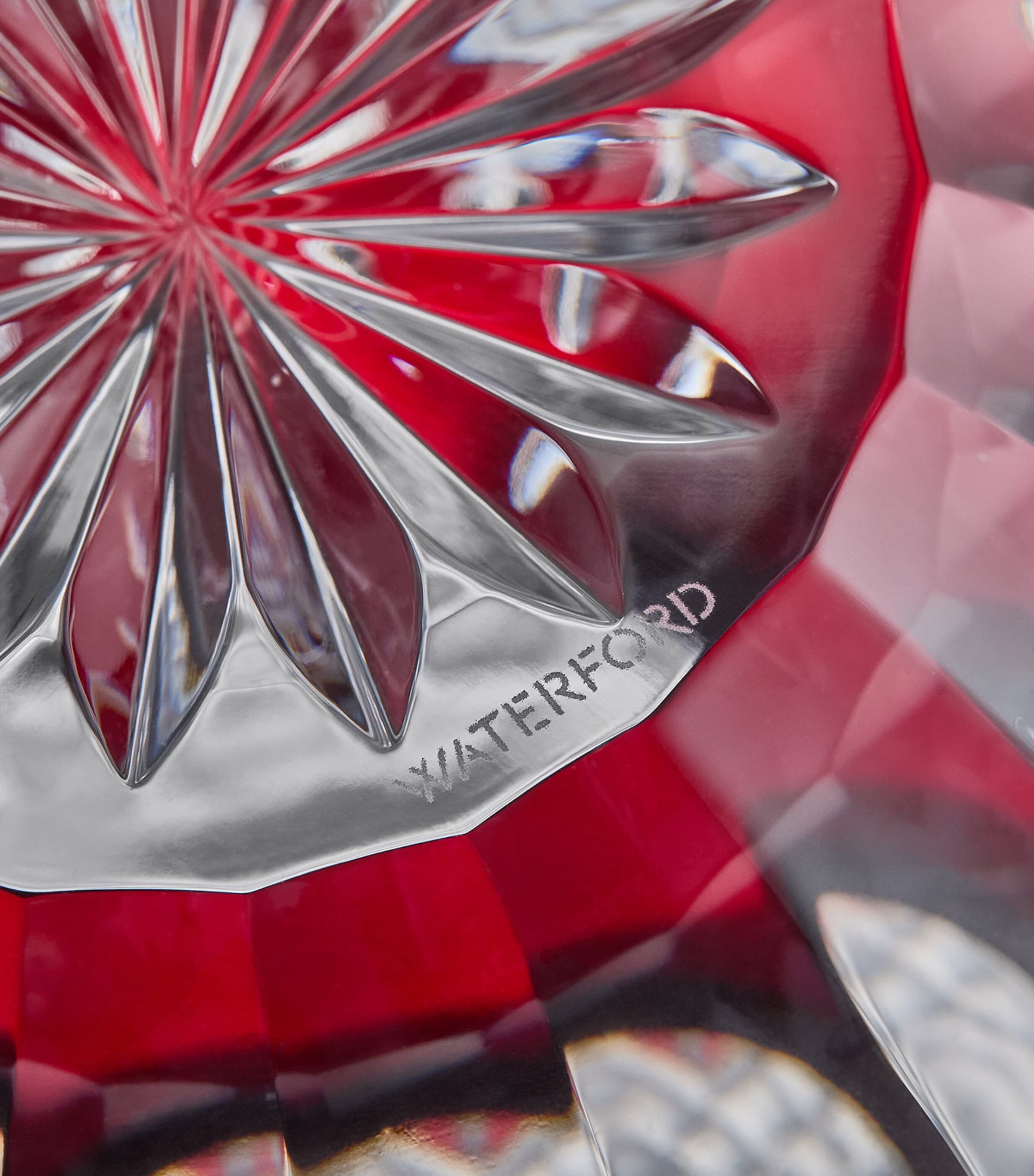 Crystal Lismore Red Rose Bowl (20cm) RED Image 5