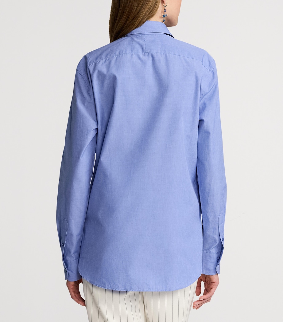 Ralph Lauren Collection Womens Cotton Adrien Shirt Light Blue Image 7