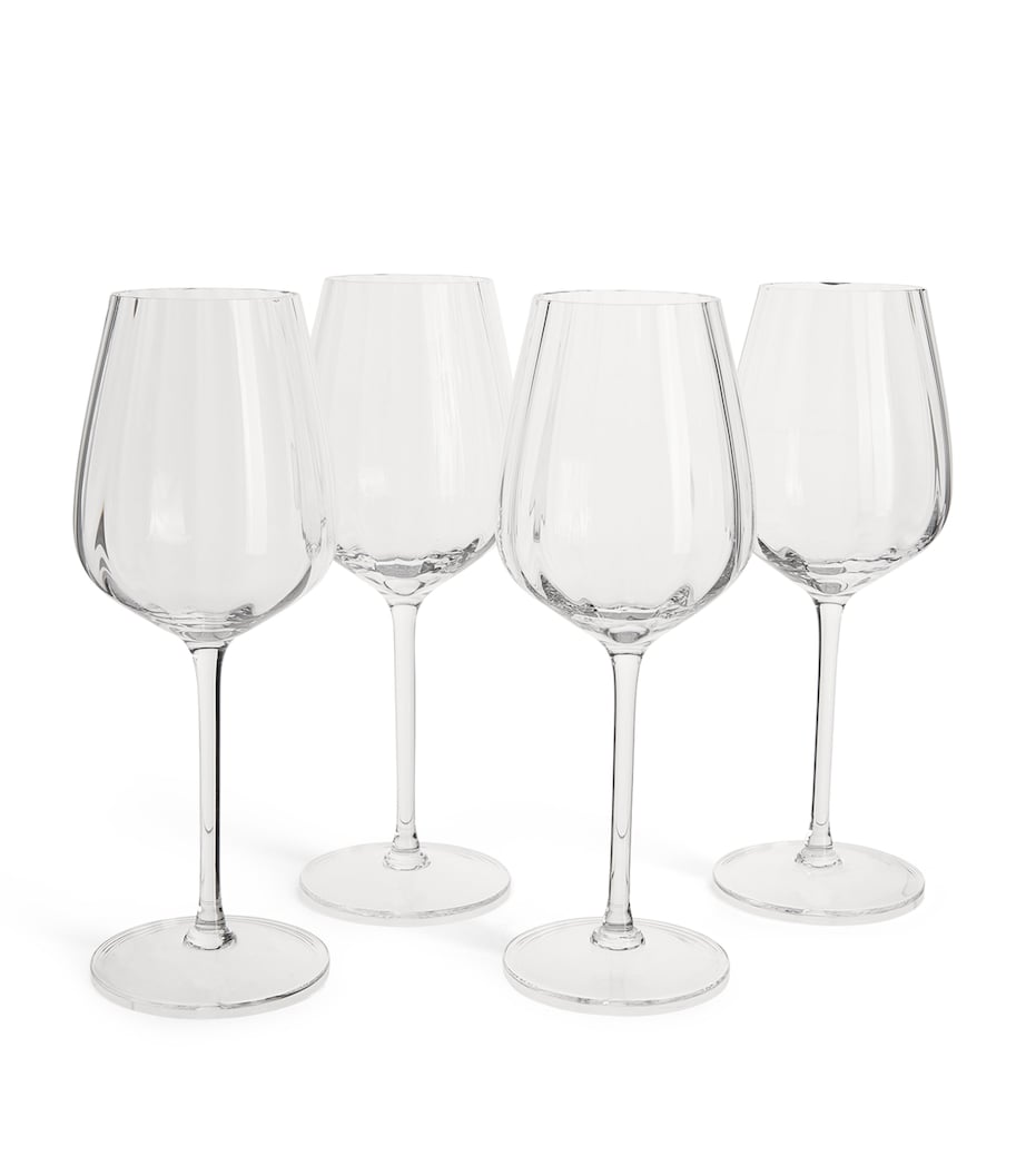 Set of 4 Pembroke White Wine Glasses (200ml) WHITE Image 1