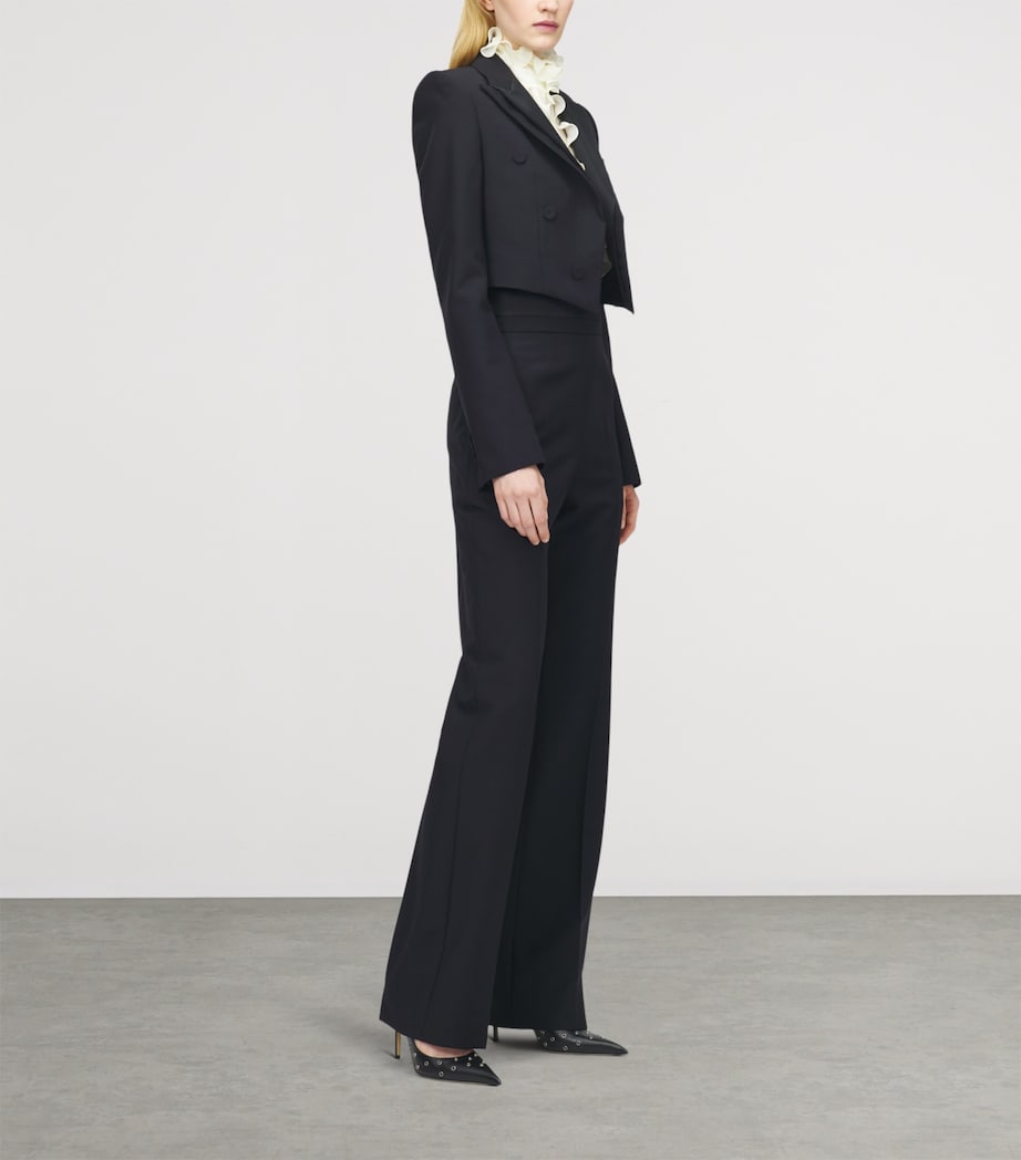 Wool Cropped Double Lapel Blazer 1000 Image 3