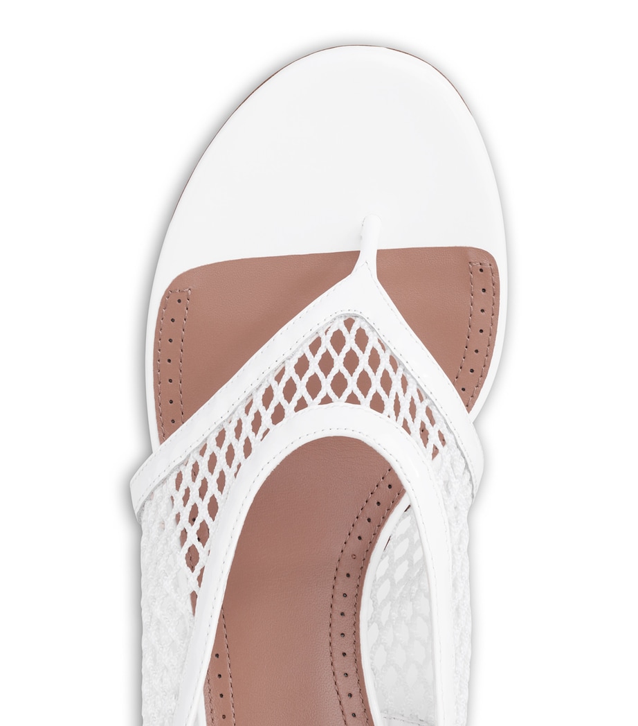 Alaïa Fishnet Sandals 55 Optical White Image 4