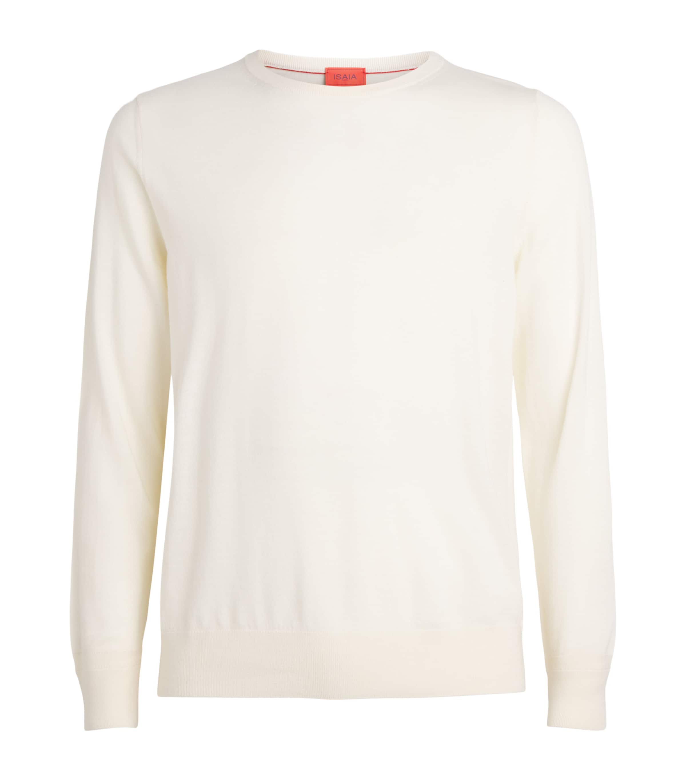 Isaia Mens Wool Crew-Neck Sweater Image 1