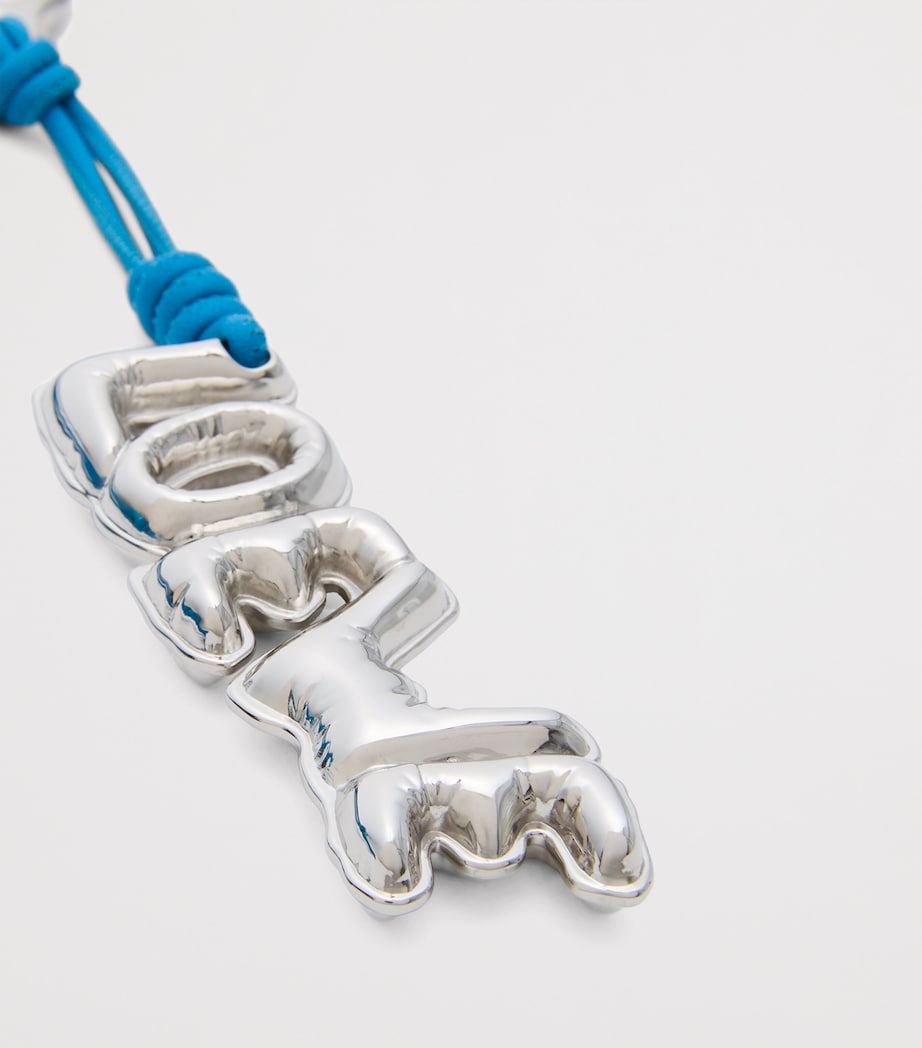 LOEWE Inflated Logo Charm Silver Image 2