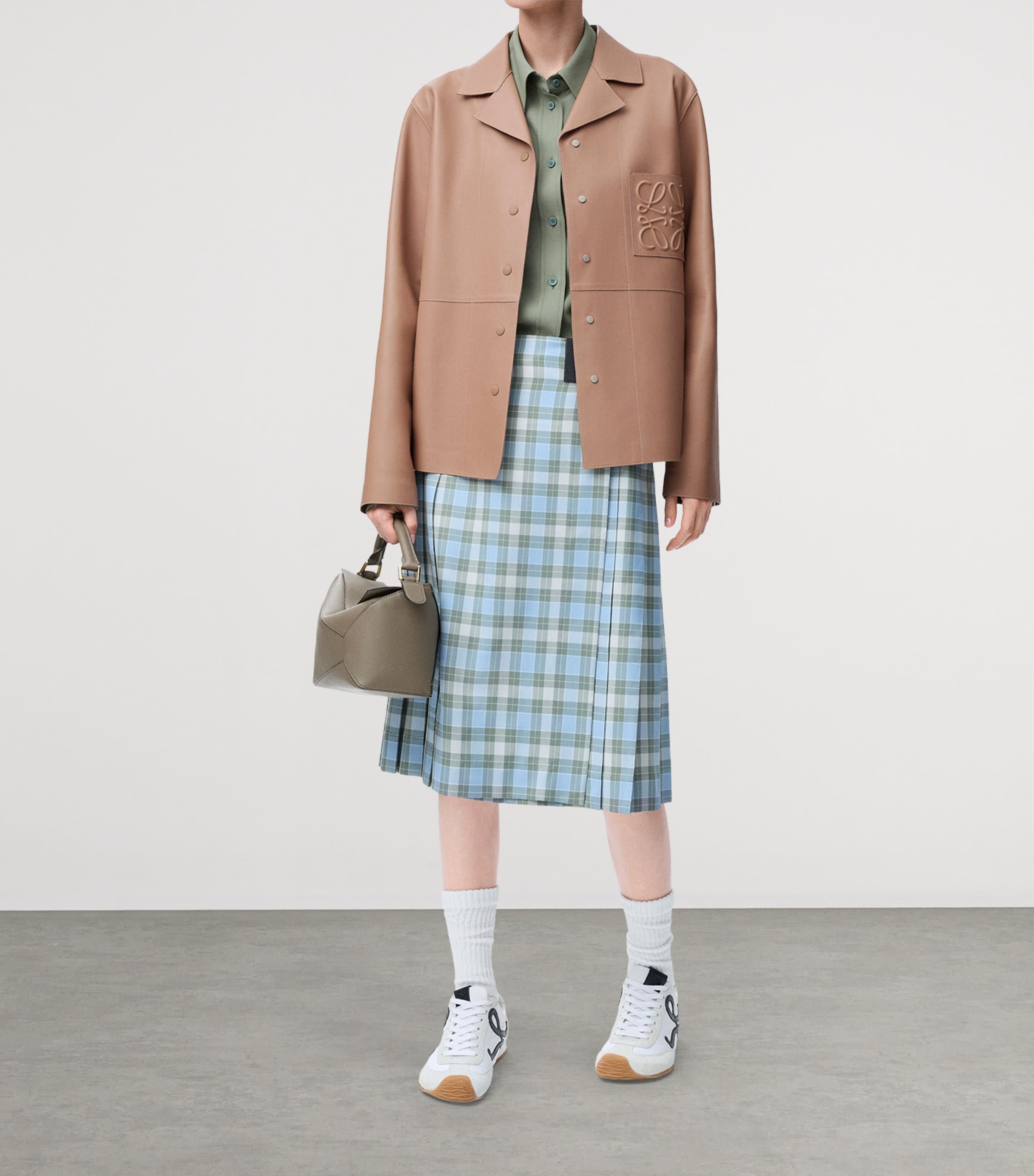 Leather Pyjama Blouse BEIGE Image 2