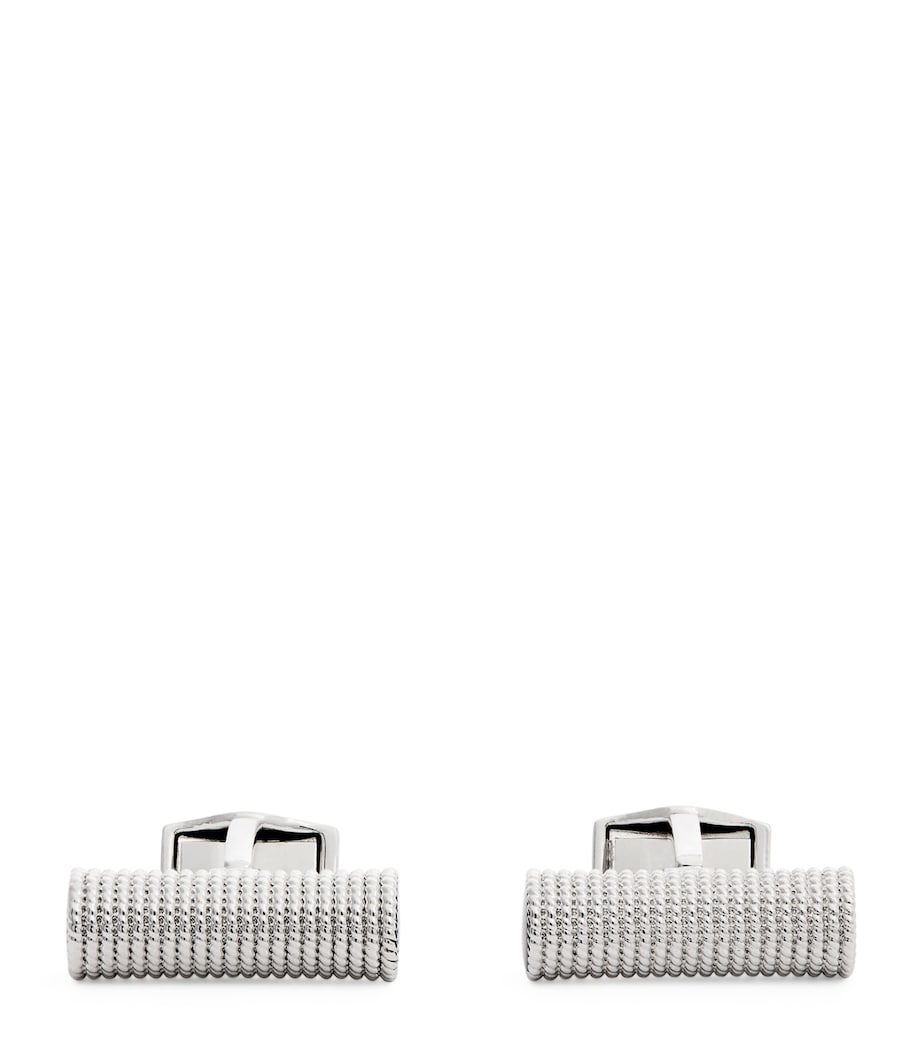 Polished Cable Rope Cufflinks SILVER COLOUR Image 1