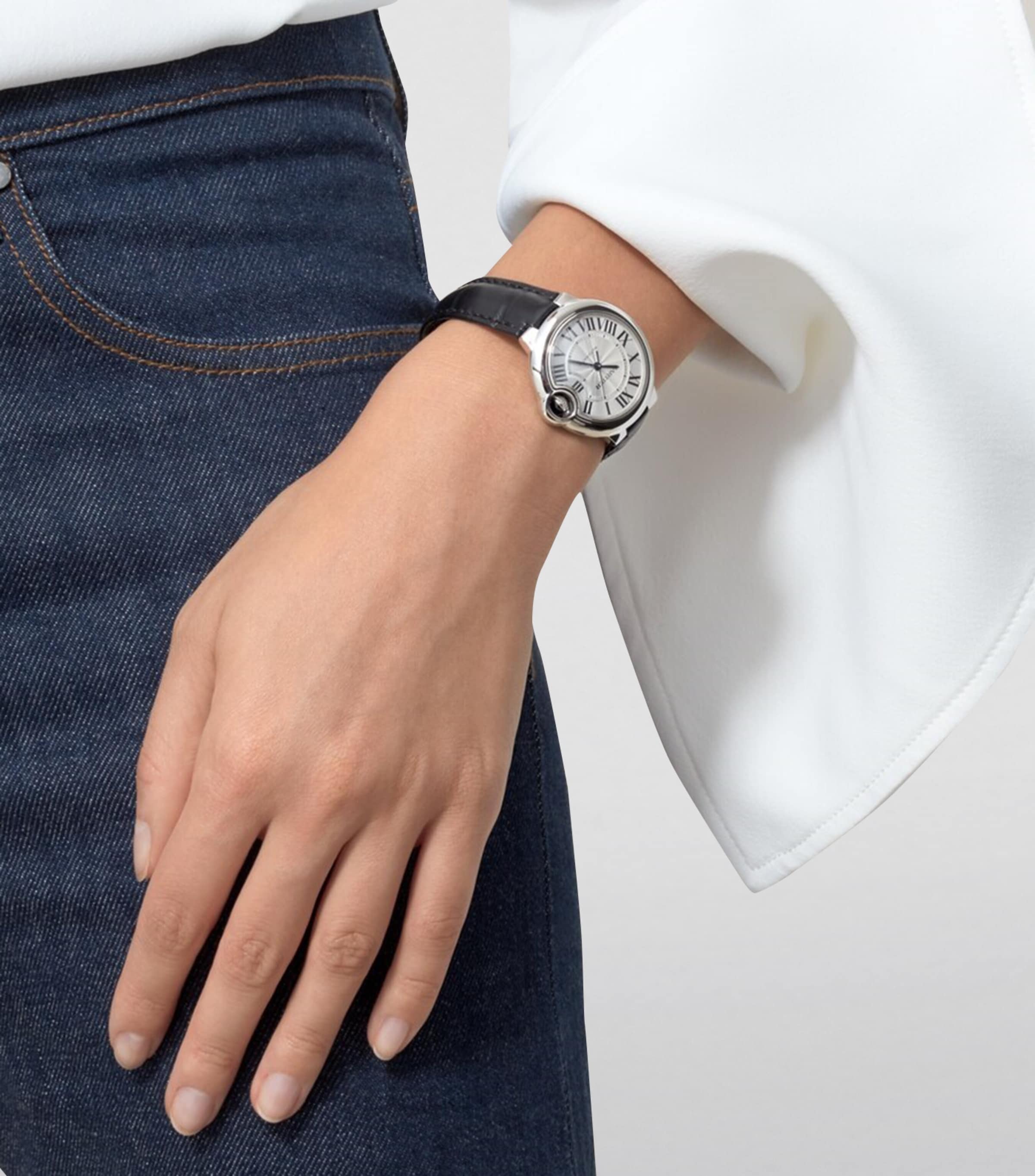 Stainless Steel Ballon Bleu de Cartier Watch 33mm MULTI Image 3