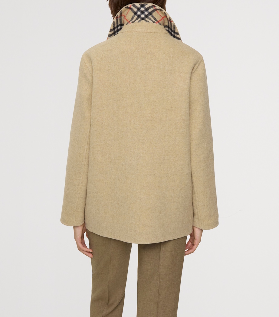 Wool Double-Faced Overshirt SAND/SAND IP CHECK Image 3