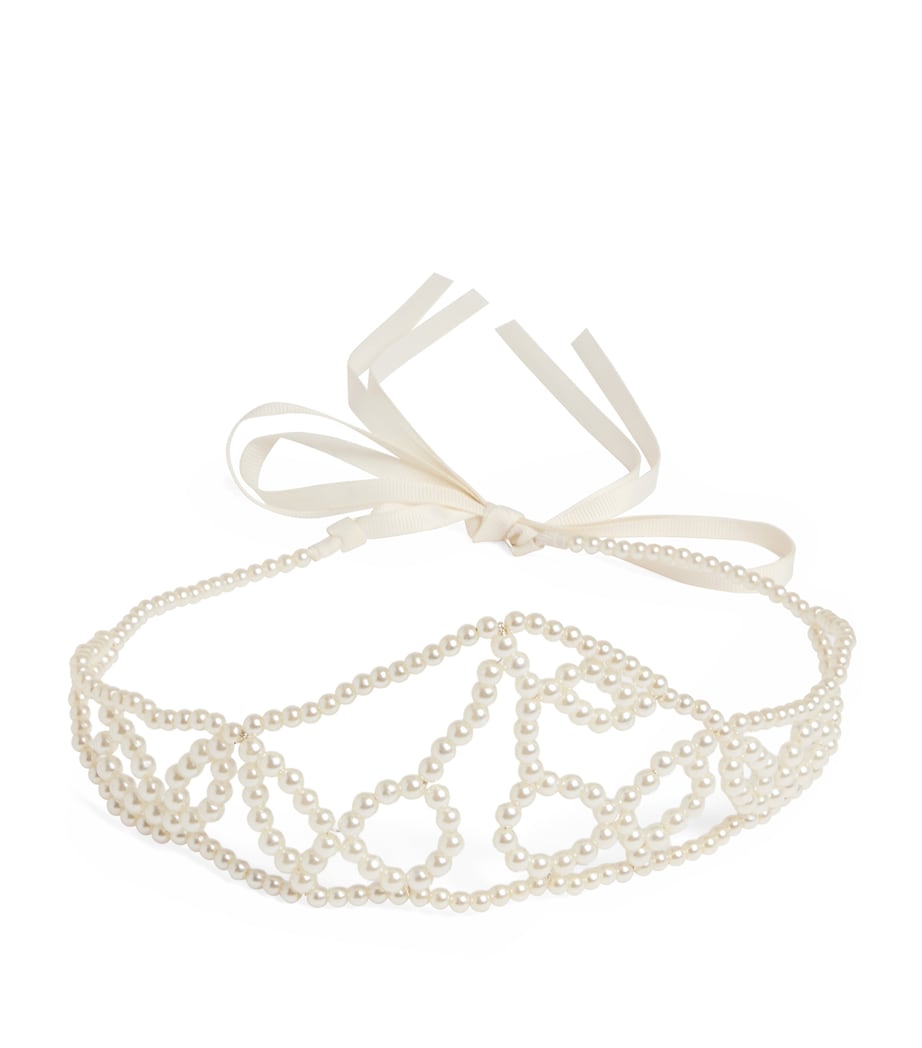 Faux Pearl Tiara ECRU Image 1