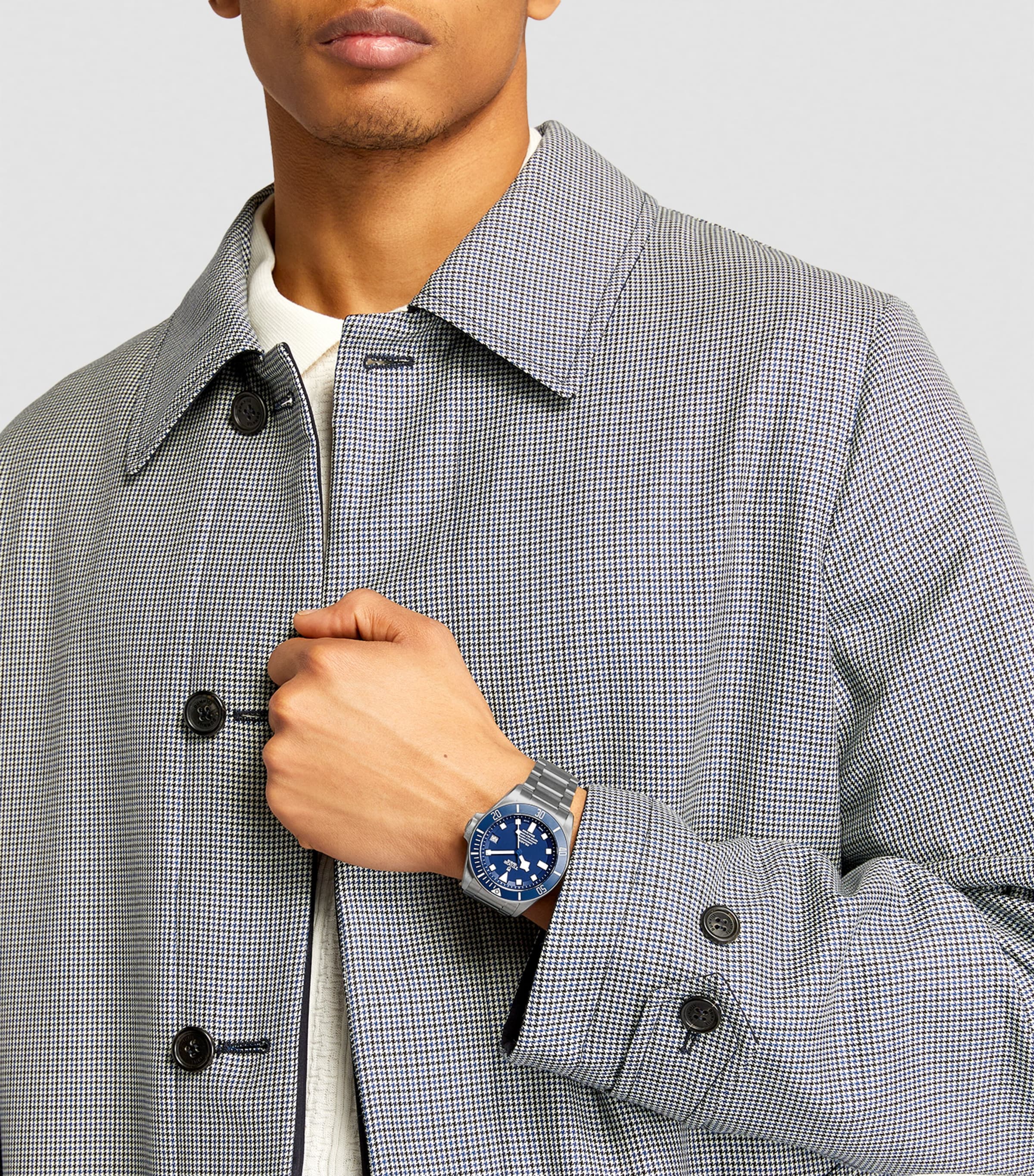 Pelagos Titanium and Steel Watch 42mm BLUE Image 4