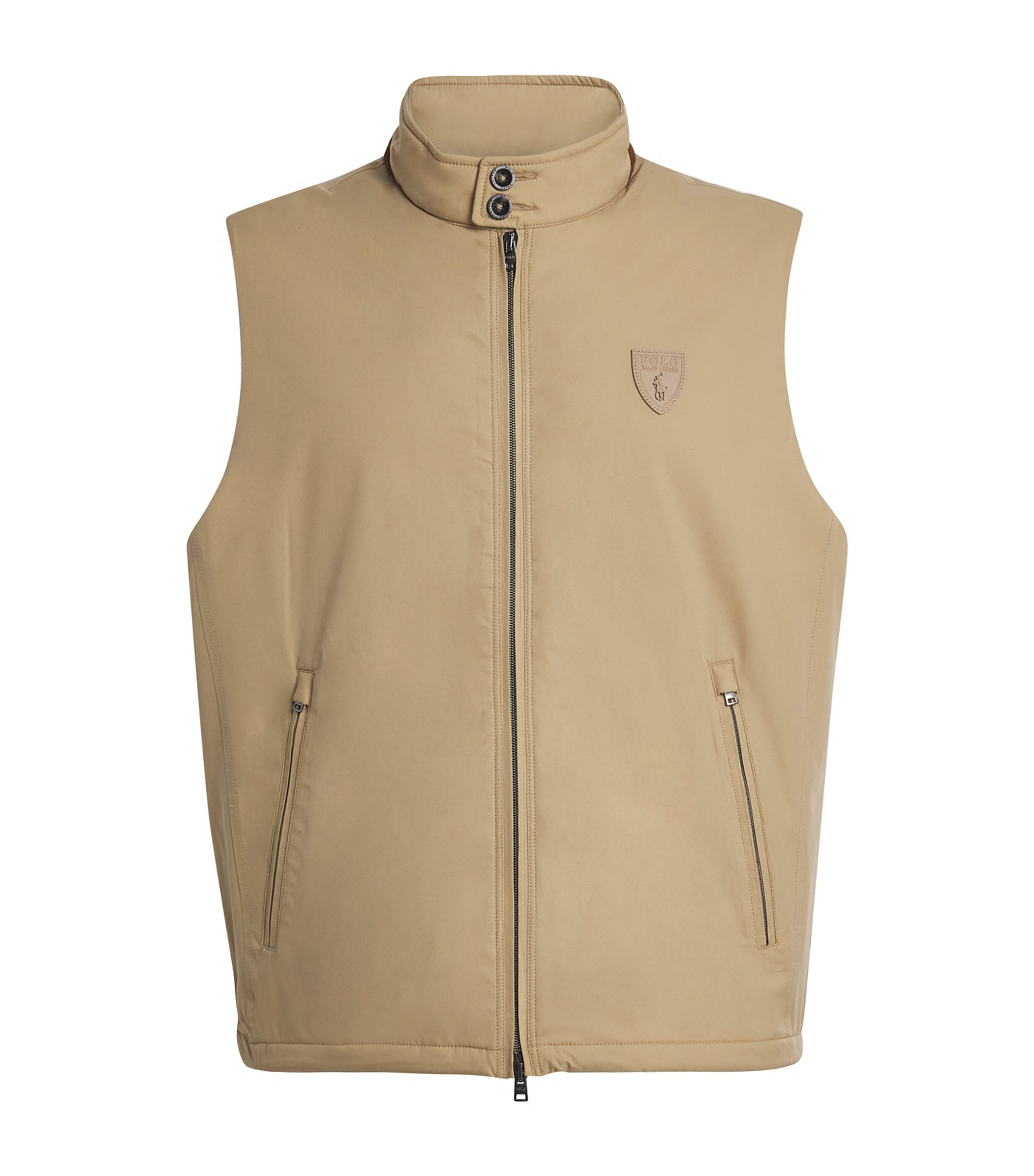 Gabardine Logo Gilet BEIGE/KHAKI Image 1