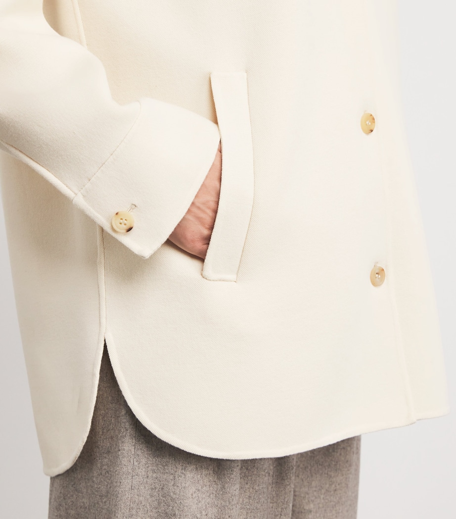 Cotton-Blend Jersey Jacket 001 IVORY Image 6