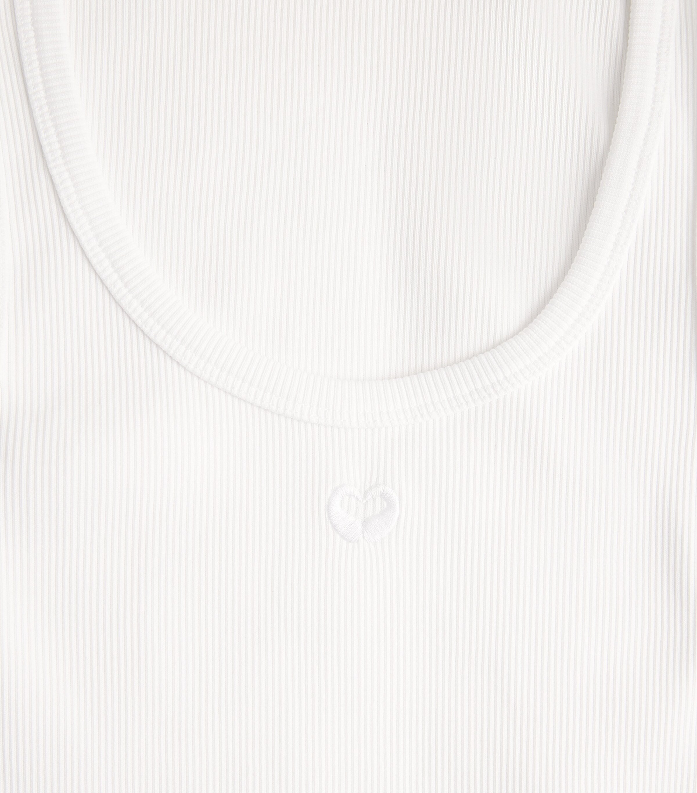 Maje Womens Stretch-Cotton Logo Tank Top White Image 6