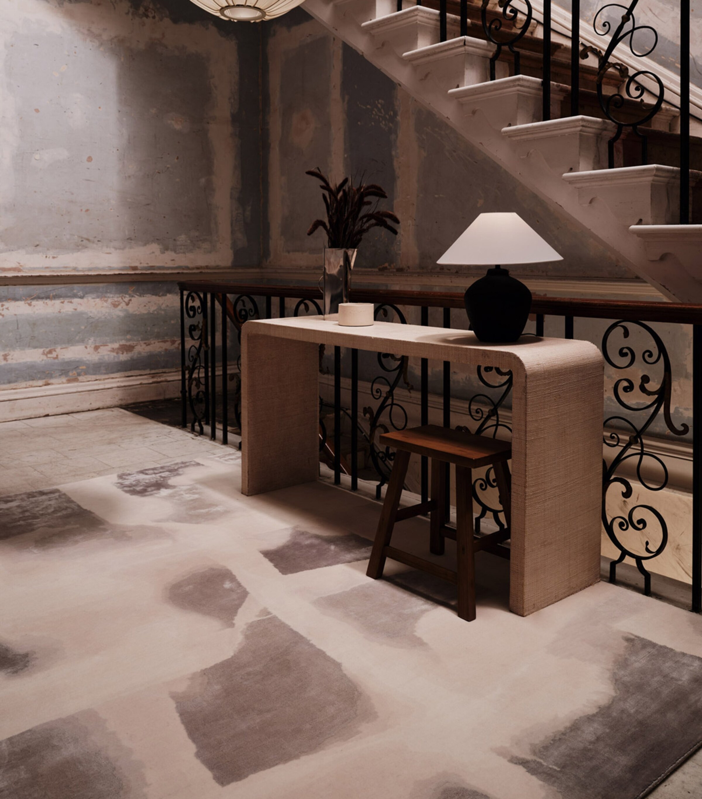 Wool-Silk Solu Silver Rug (2.74m x 1.83m) SILVER Image 4