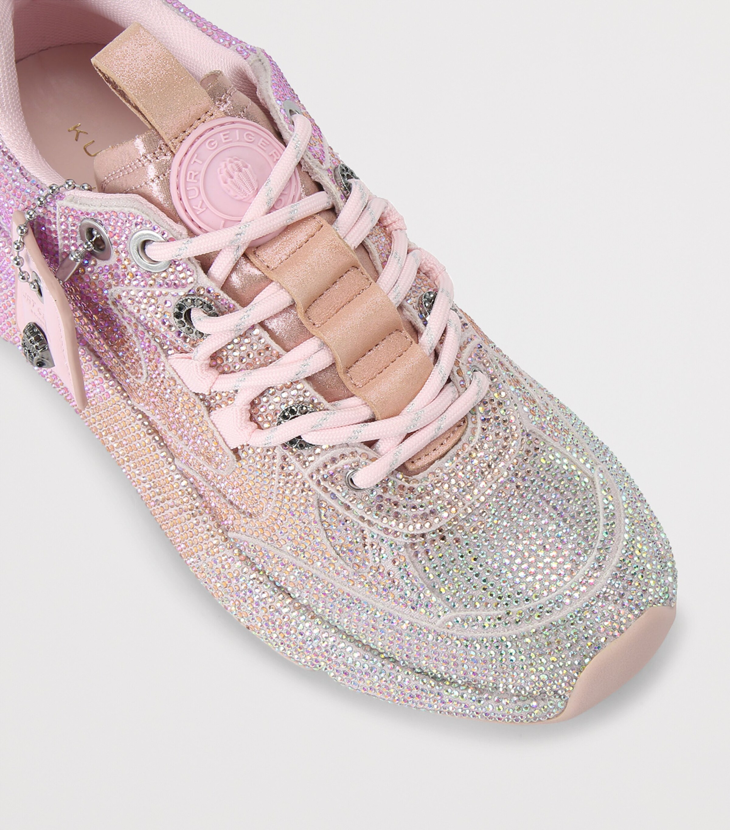 Kurt Geiger London Crystal Kurt Runner Sneakers Pink Comb Image 2