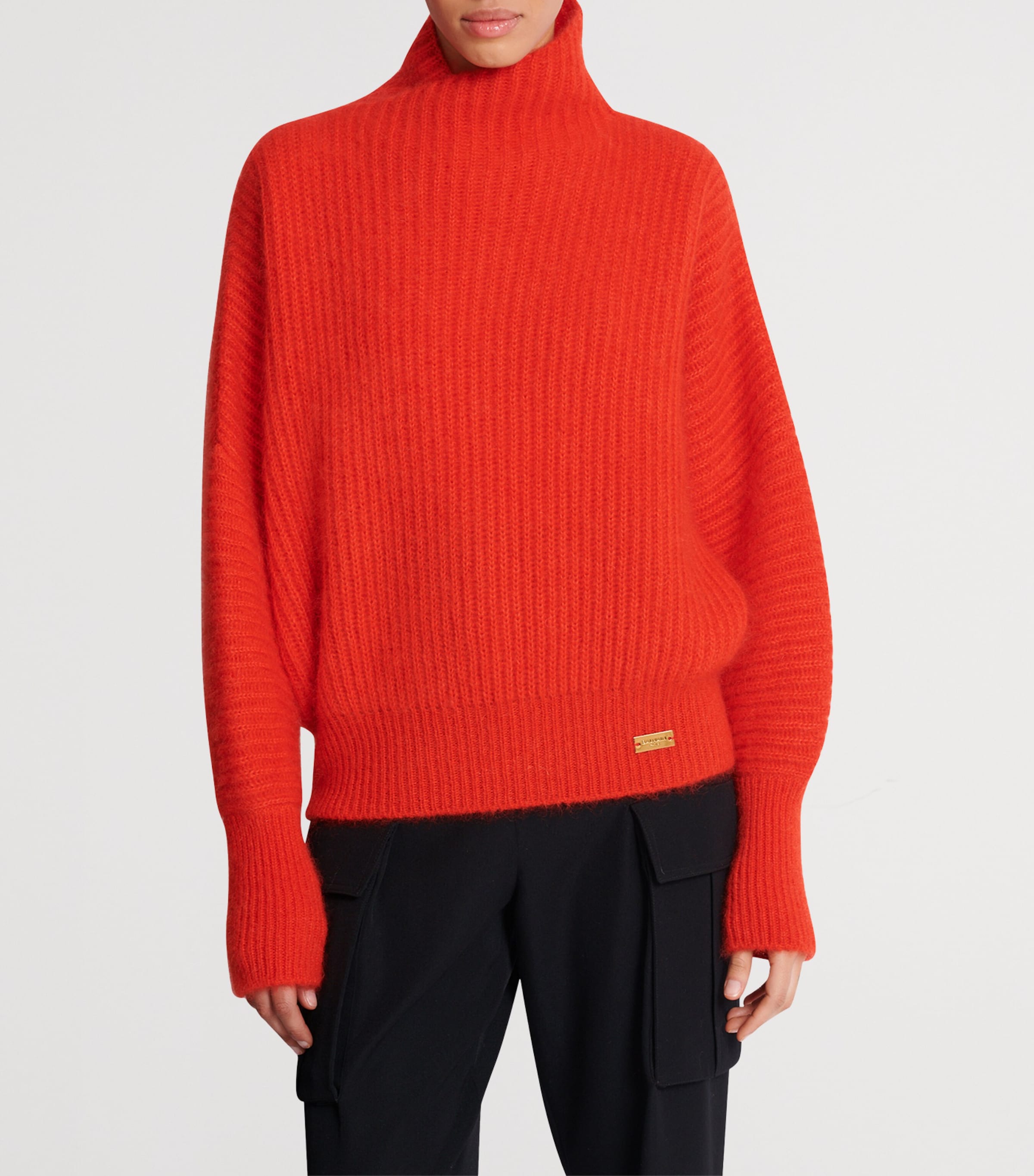 Mohair-Silk Rib-Knit Sweater 3CL ROUGE Image 7