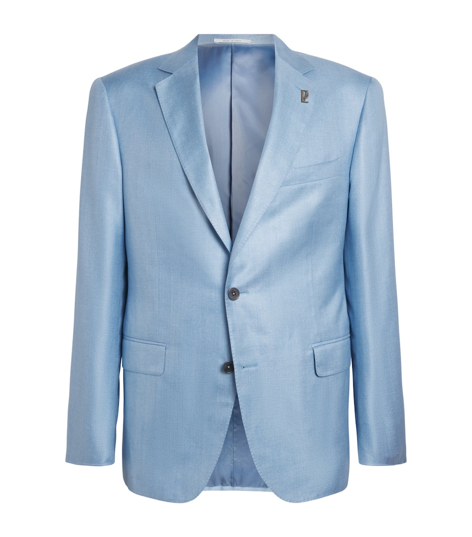 Pal Zileri Mens Silk Vicenza Blazer Light Blue Image 1