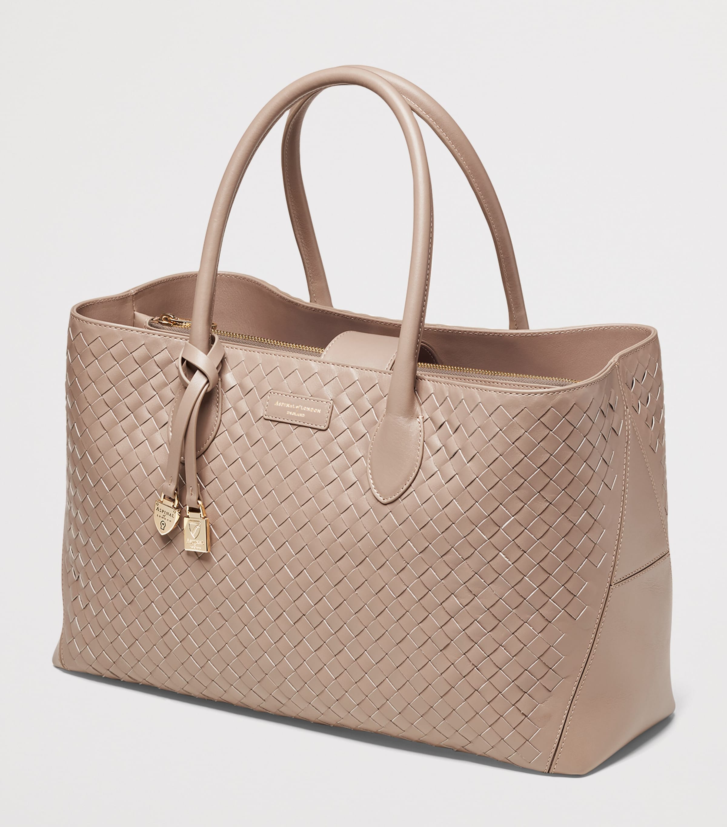 Aspinal Of London Leather London Tote Bag Moleskin Image 2