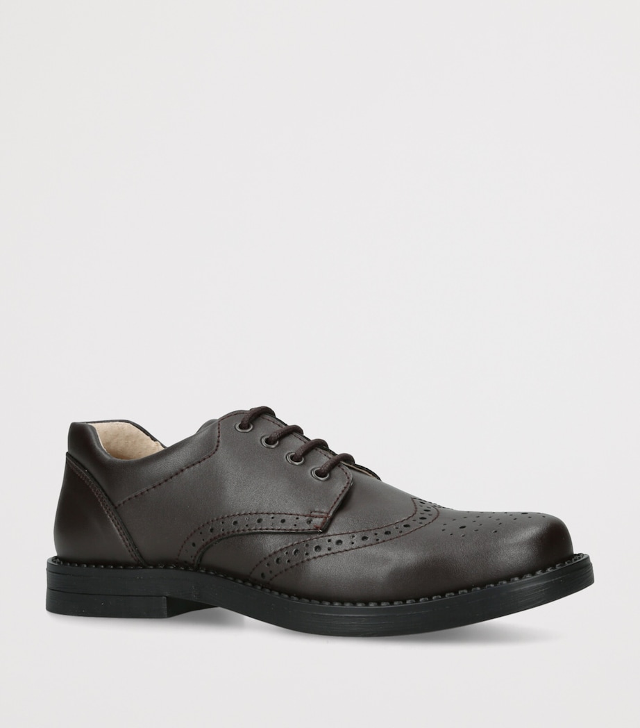 Leather Hamish School Shoes DARK BROWN Image 3