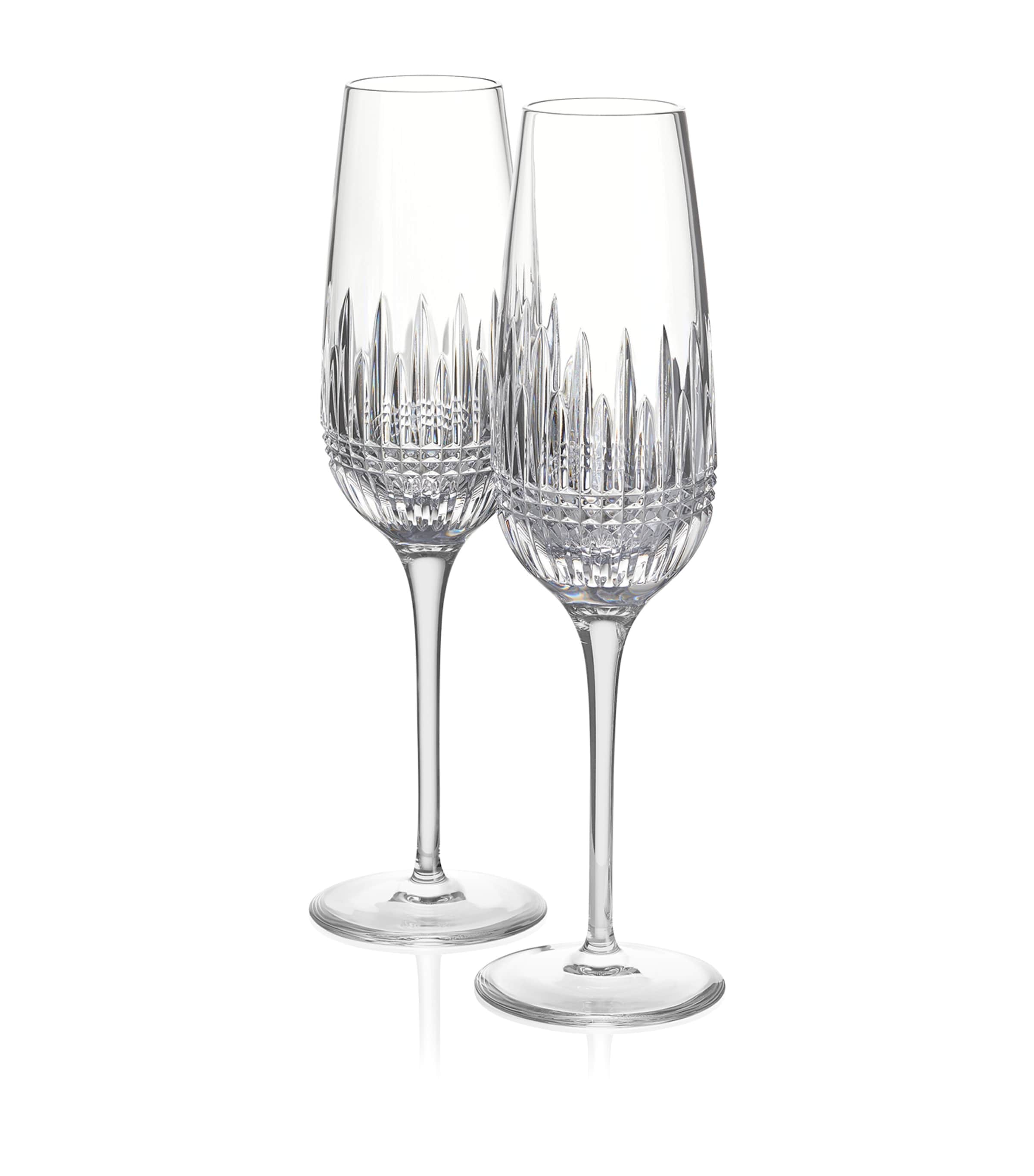 Set of 2 Lismore Diamond Essence Champagne Flutes (315ml) CLEAR Image 3