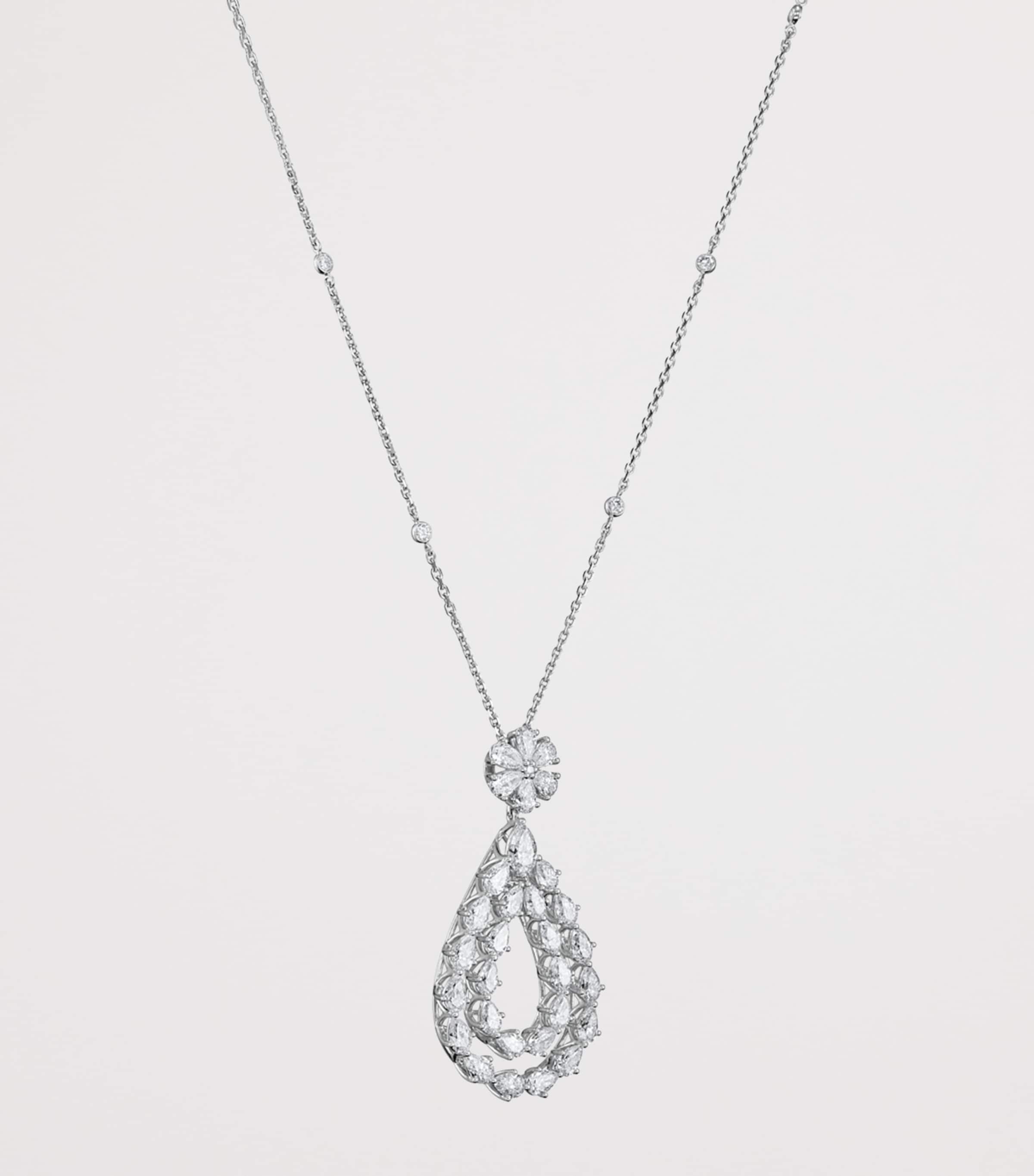 White Gold and Diamond L'Heure du Diamant Necklace 18K WHITE GOLD Image 4