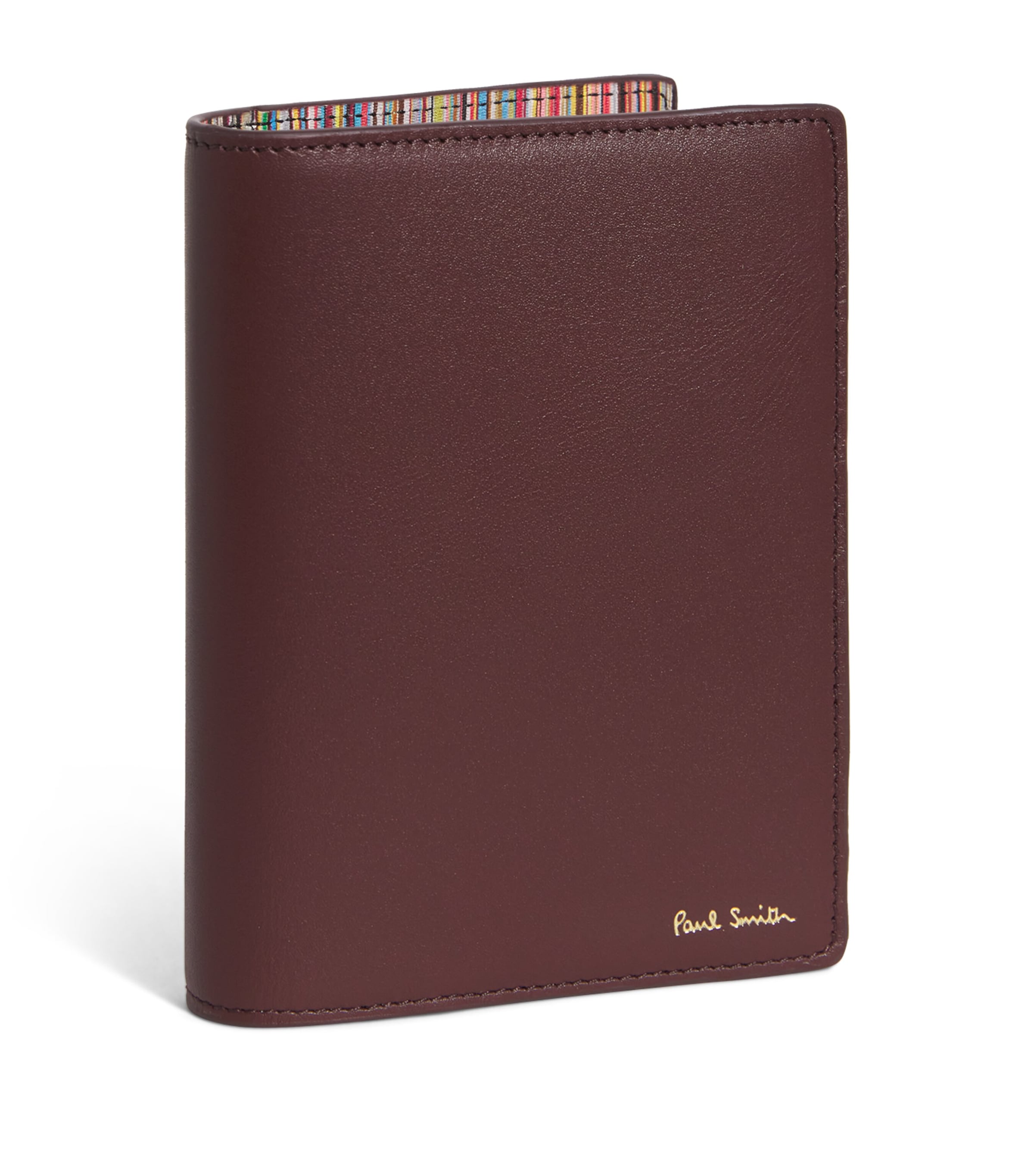 PAUL SMITH CALFSKIN SIGNATURE STRIPE PASSPORT COVER