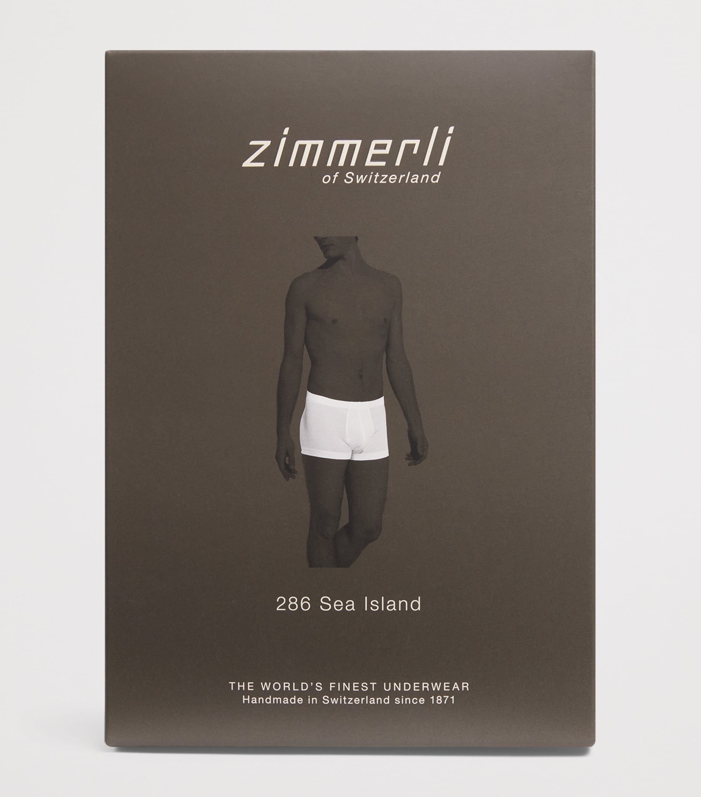 Zimmerli Mens Sea Island Cotton Boxer Briefs Grey Blue Image 4