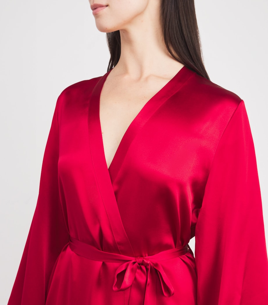 Silk Longline Tracy Robe 0005 ROUGE Image 4
