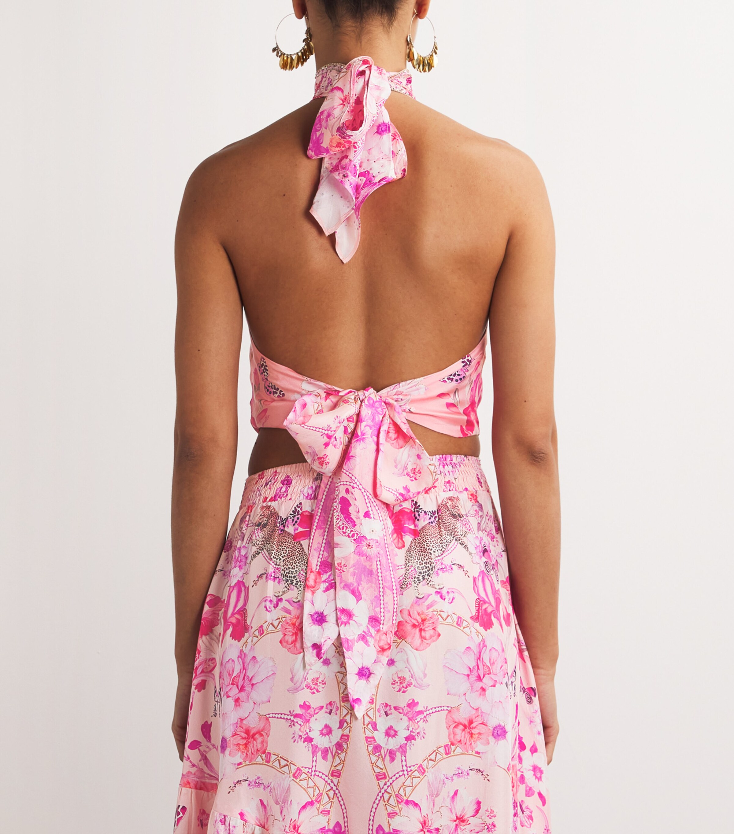 Camilla Womens Silk Halterneck Top Botanovl Image 4