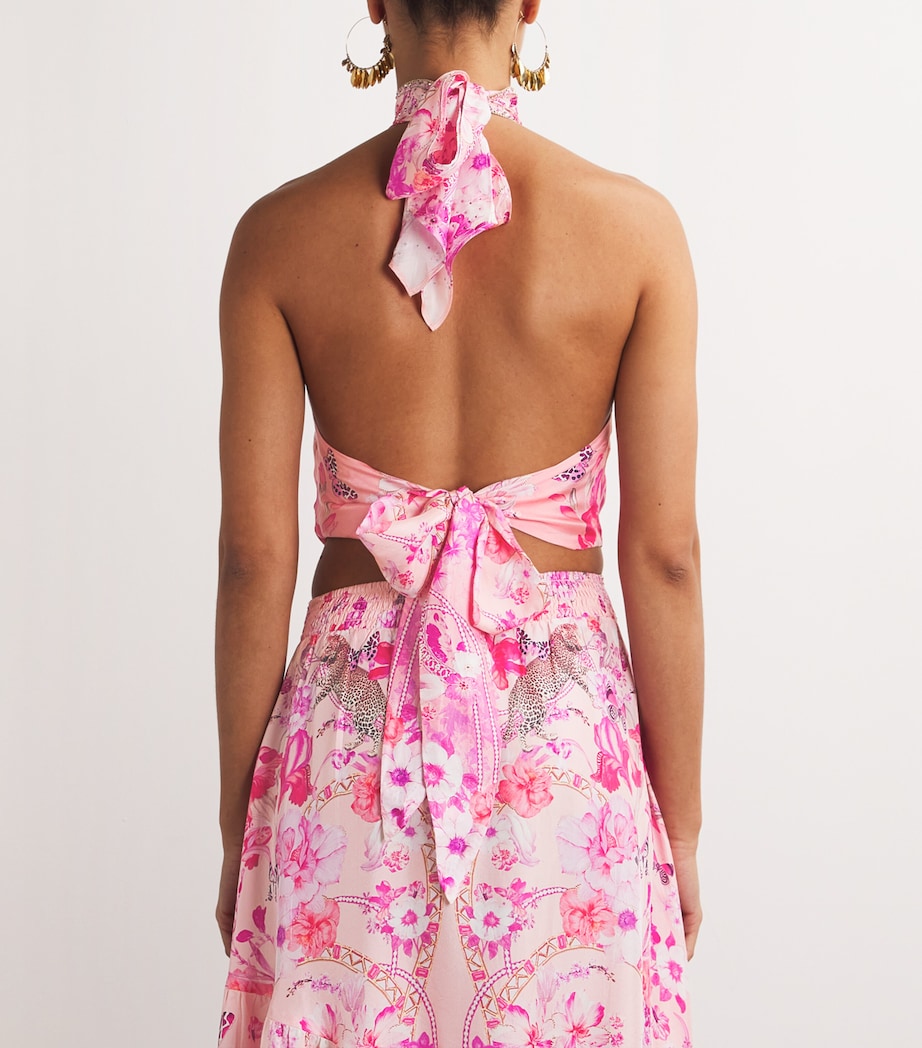 Camilla Womens Silk Halterneck Top Botanovl Image 4