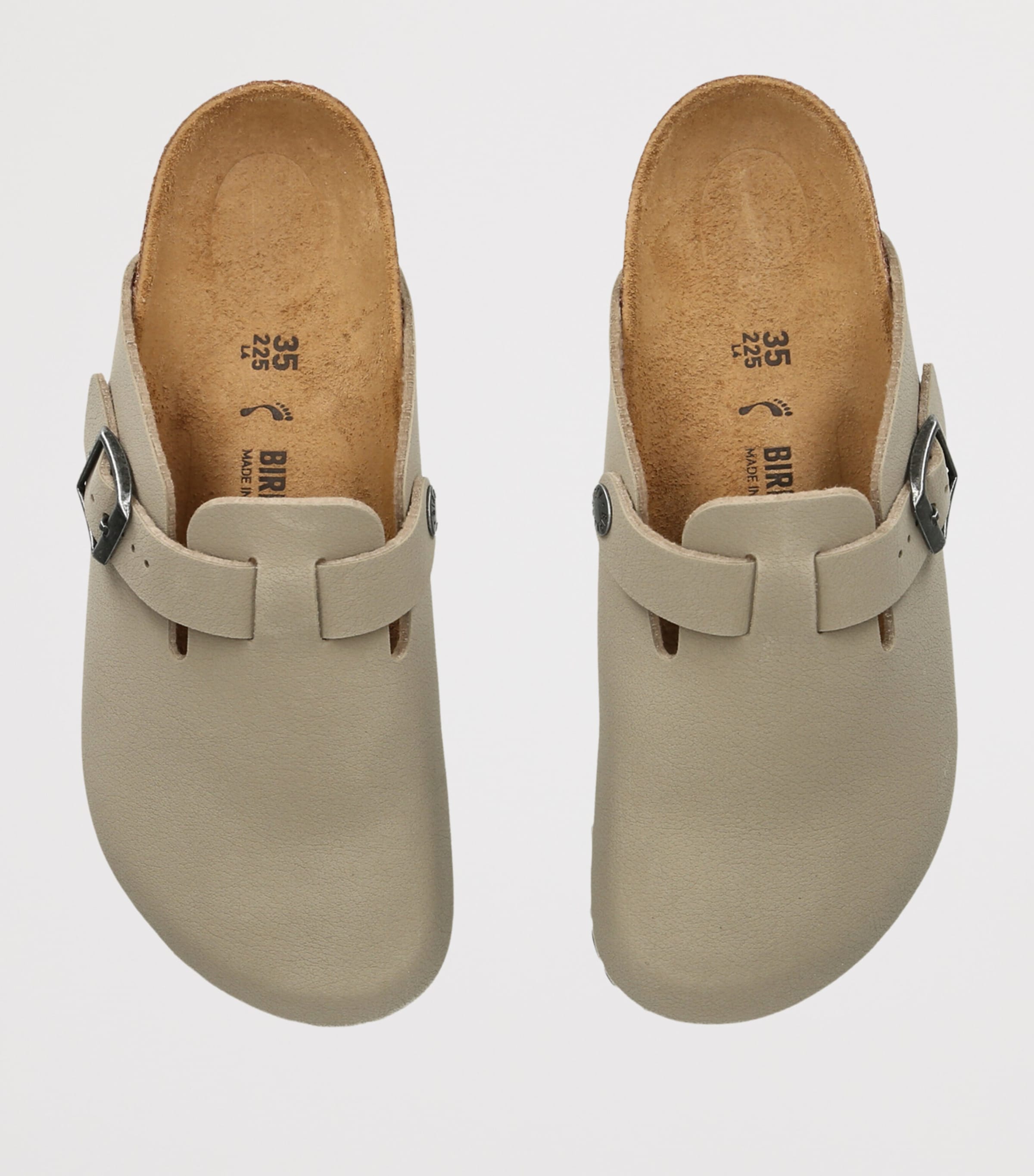 Birkenstock Kids Leather Boston Clogs Pale Green Image 4