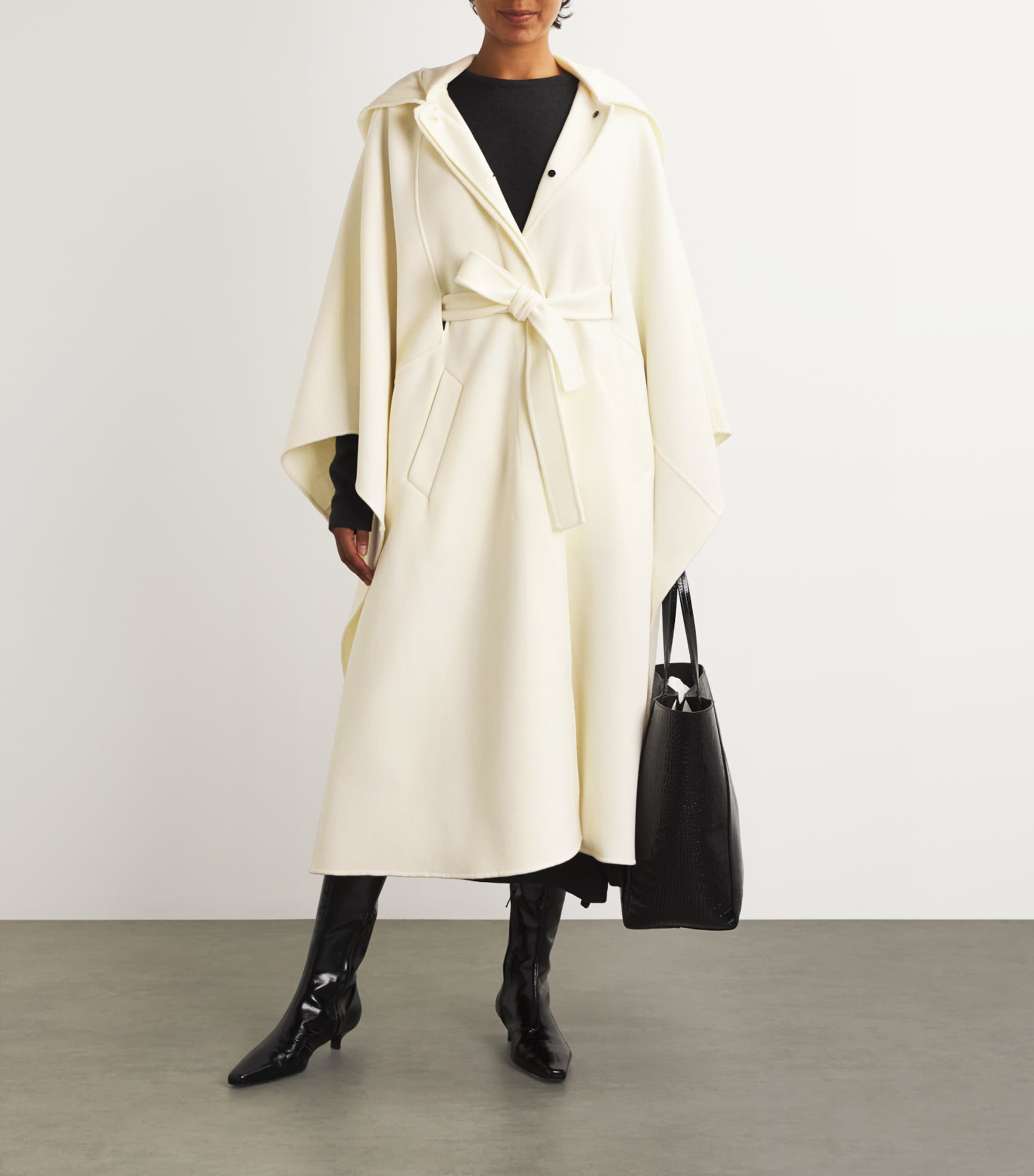 Mackage Womens Wool Kirstyn Cape Coat Cream Image 2
