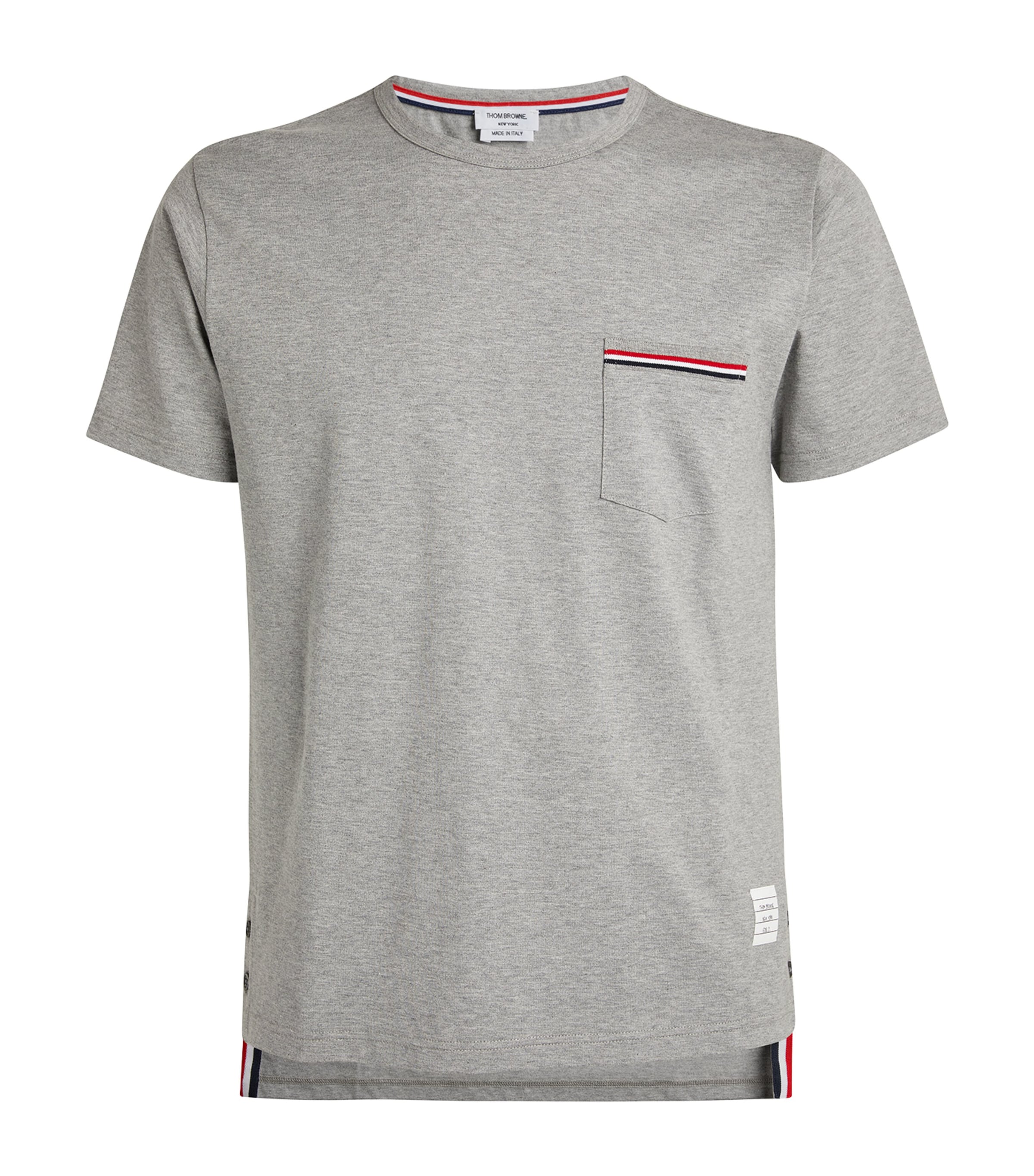 Shop Thom Browne Cotton T-shirt In Grey