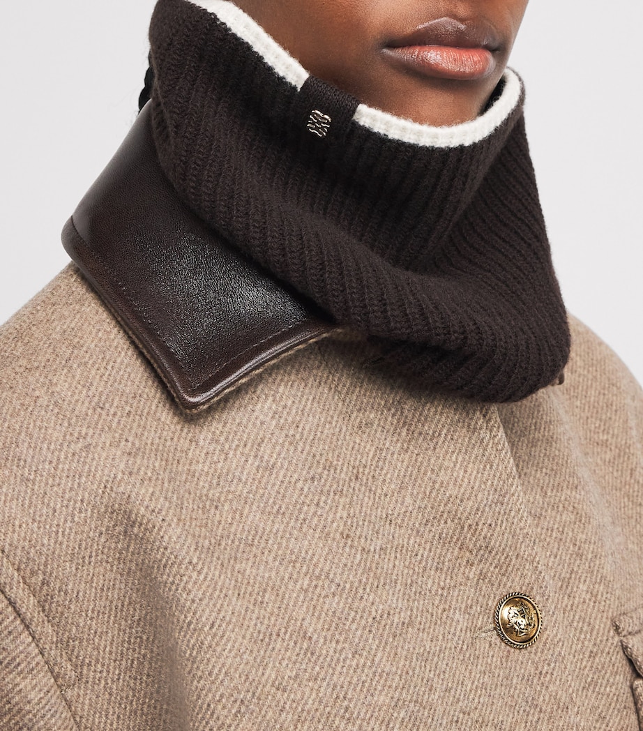 Wool Neck Warmer BROWN Image 2
