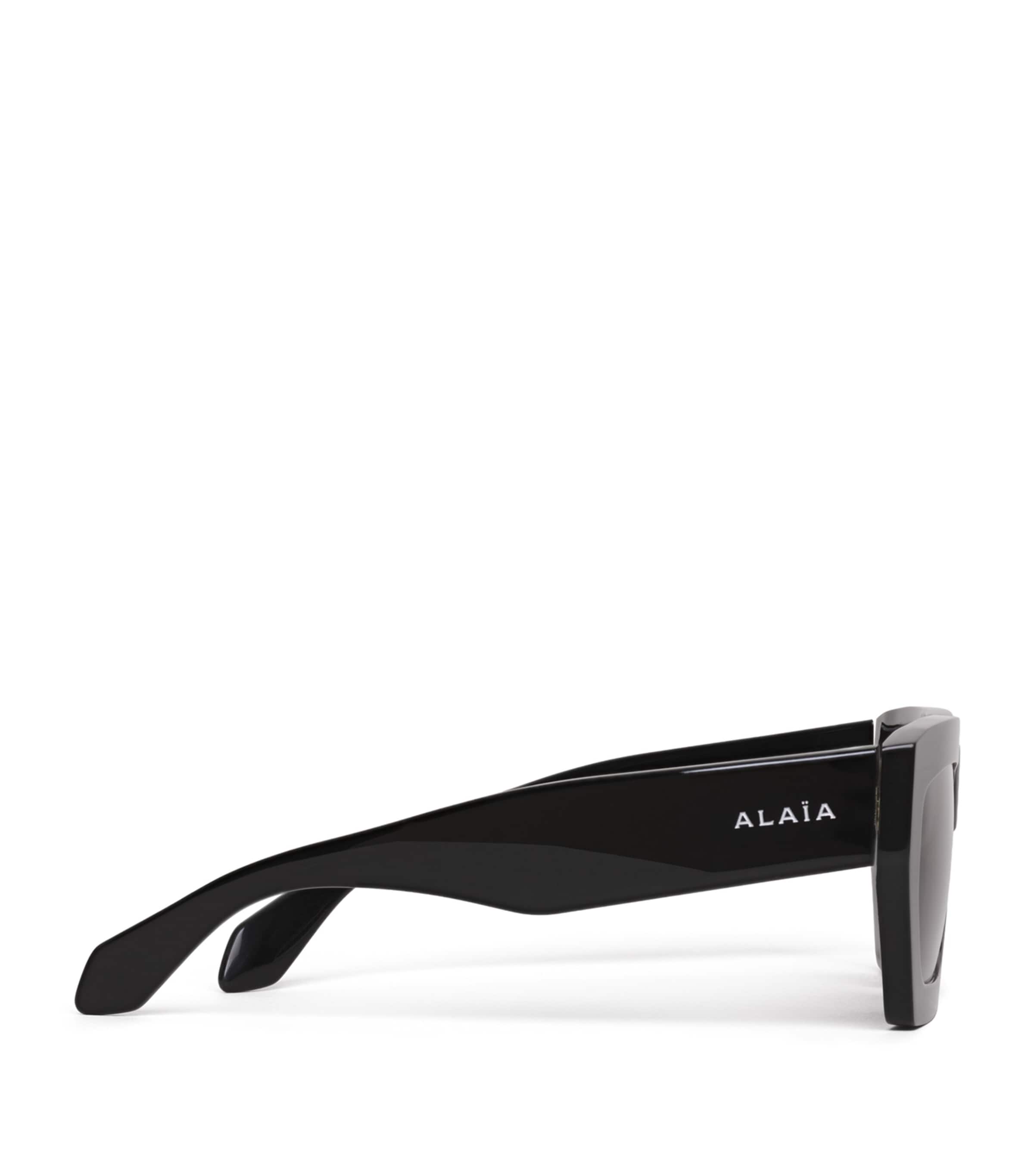Alaïa Acetate Rectangular Sunglasses Black/grey Image 2